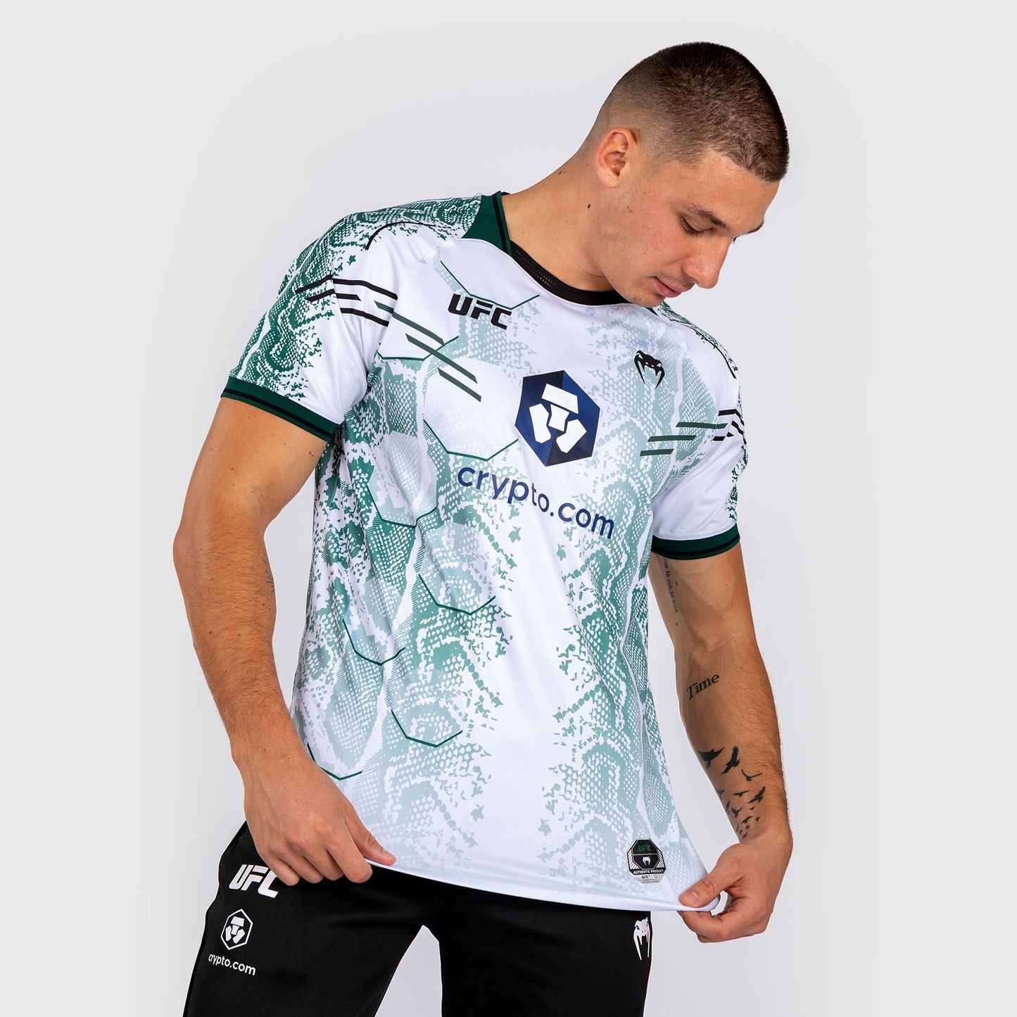 UFC Adrenaline by Venum Authentic Fight Night Trui voor Heren - Emerald Edition - Wit/Groen