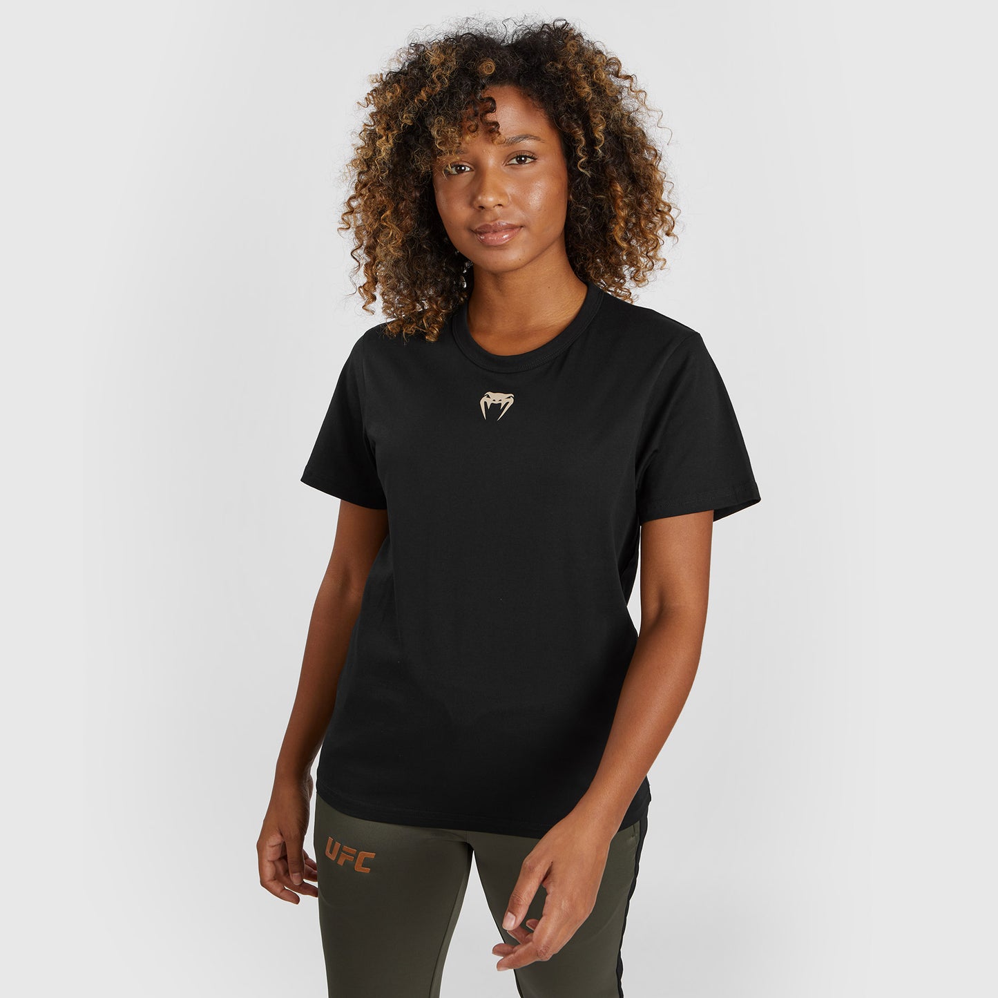 UFC Adrenaline by Venum Fight Week Katoenen dames-T-shirt met korte mouwen - Zwart