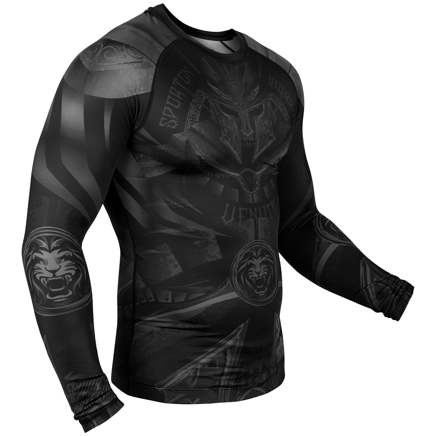 Venum Gladiator 3.0 Rashguard - lange mouwen - zwart/zwart