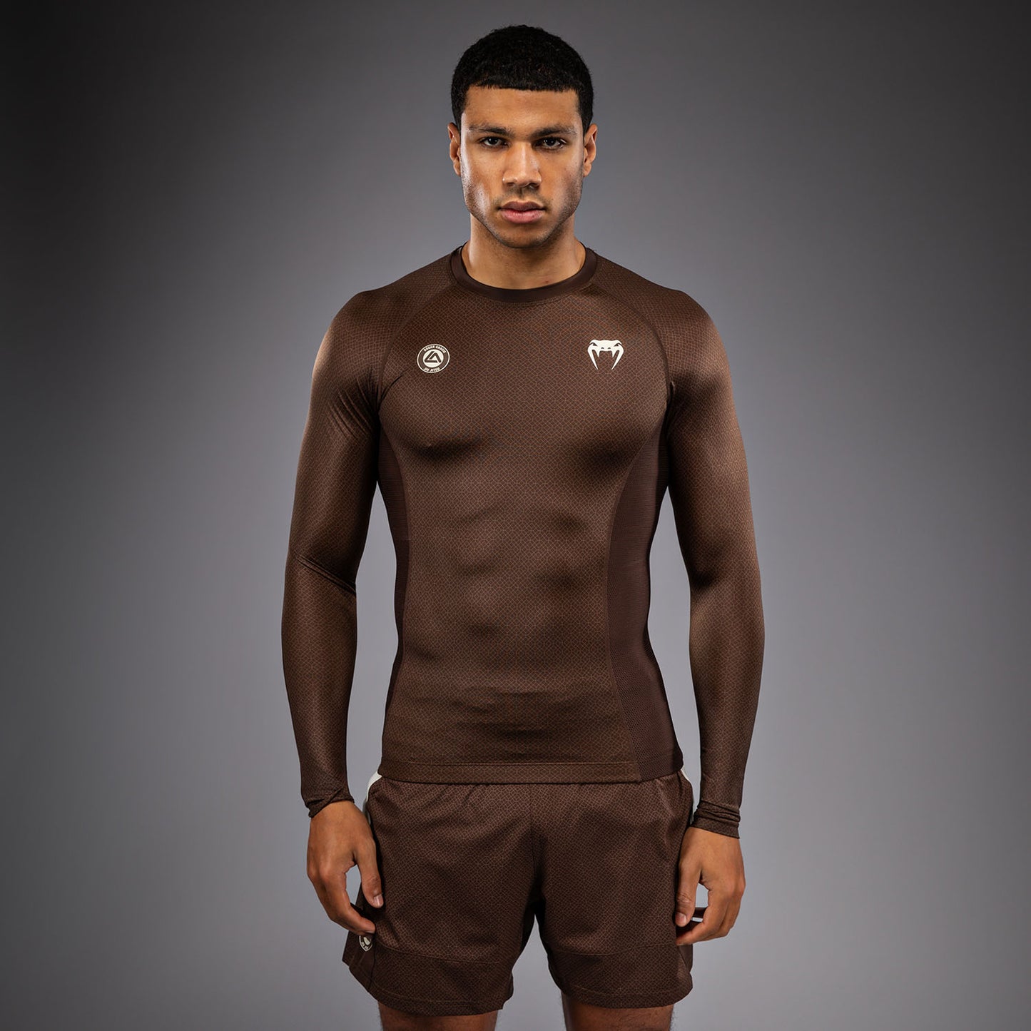 Venum x Roger Gracie Academy Rashguard met Lange Mouwen - Donkerbruin