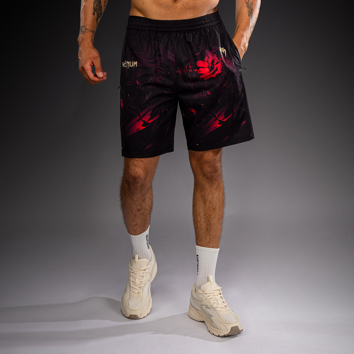 Jujutsu Kaisen x Venum Itadori Trainingsshorts – Zwart/Rood