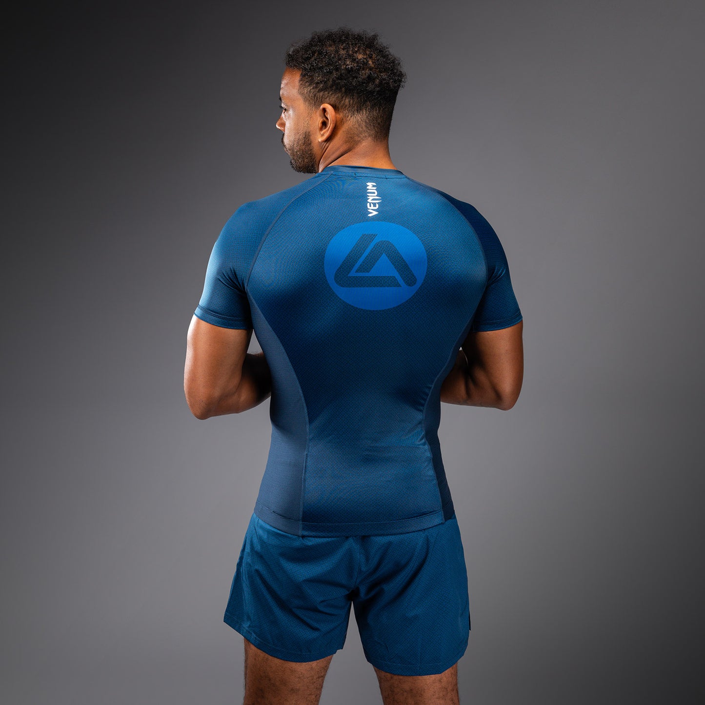 Venum x Roger Gracie Academy Rashguard met korte mouwen - Blauw