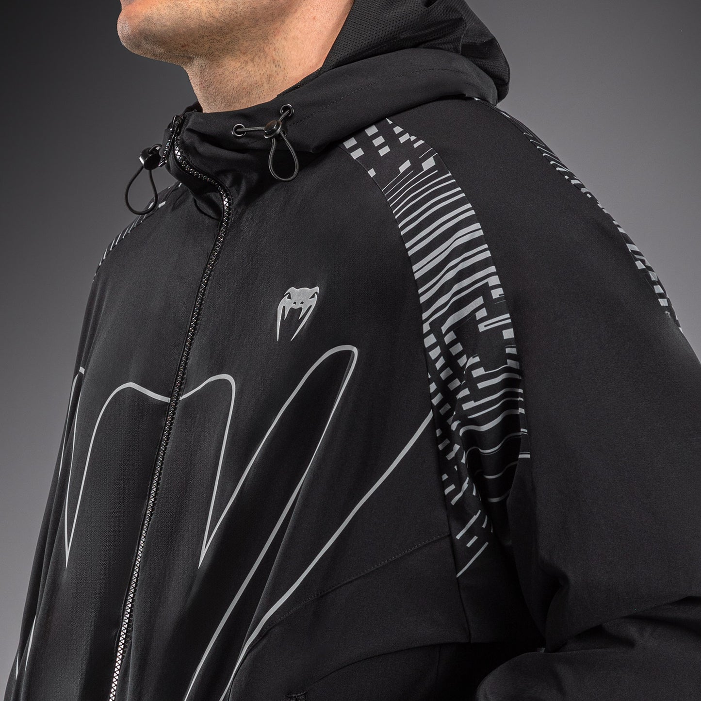 Venum Midnight Fury Trainingsjassen – Zwart/Grijs/Zilver