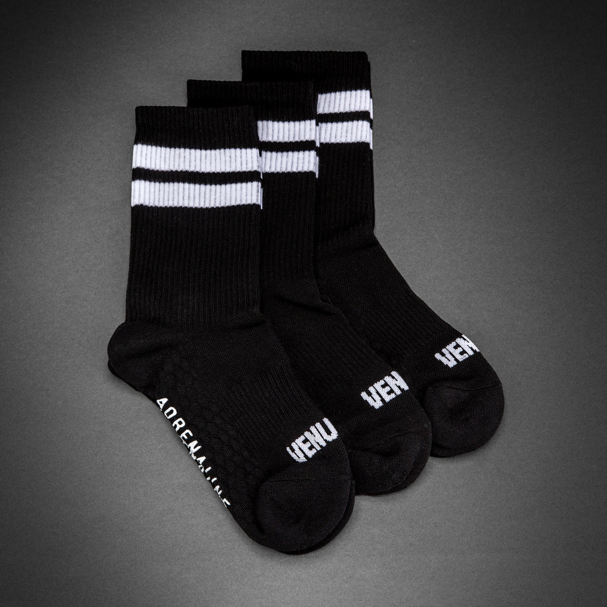 Venum Adrenaline Sportsokken set van 3 paar - Zwart/Wit