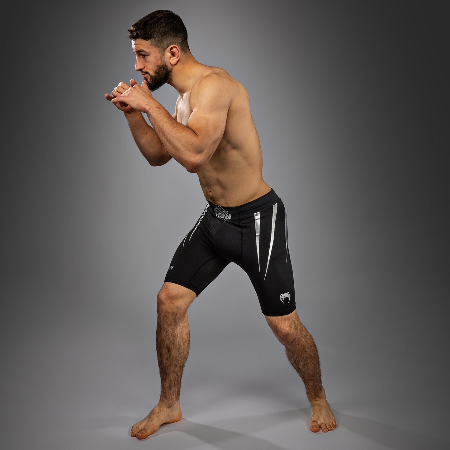 Venum x WOW FC Heren Vale Tudo Shorts - Zwart/ Zilver Grijs