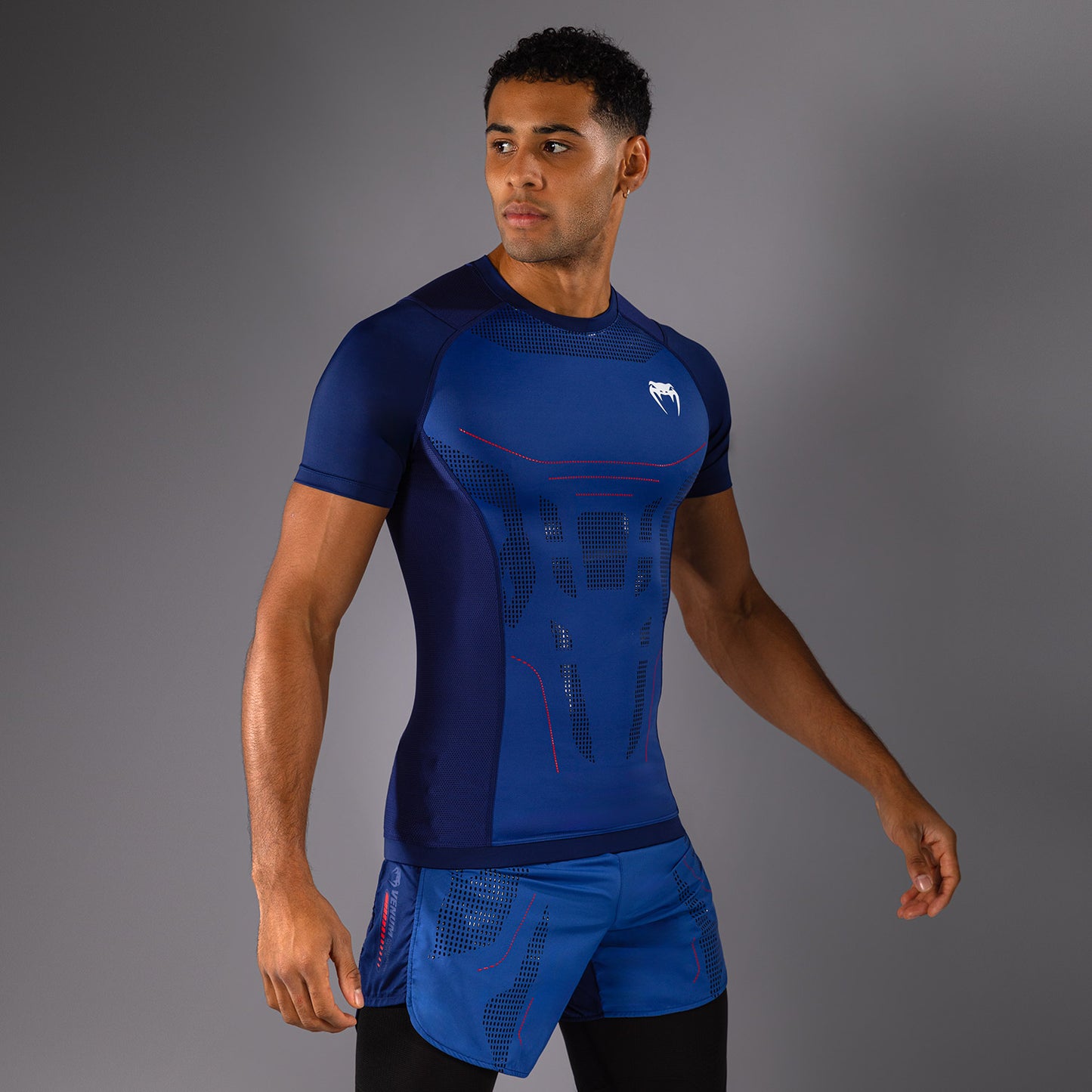 Venum Technical 3.0 Korte Mouwen Rashguard - Nachtblauw