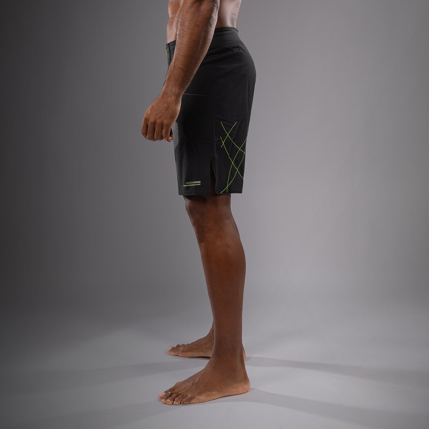 Venum Training Camp 4.0 Gevechtsshort - Zwart/Neon Groen