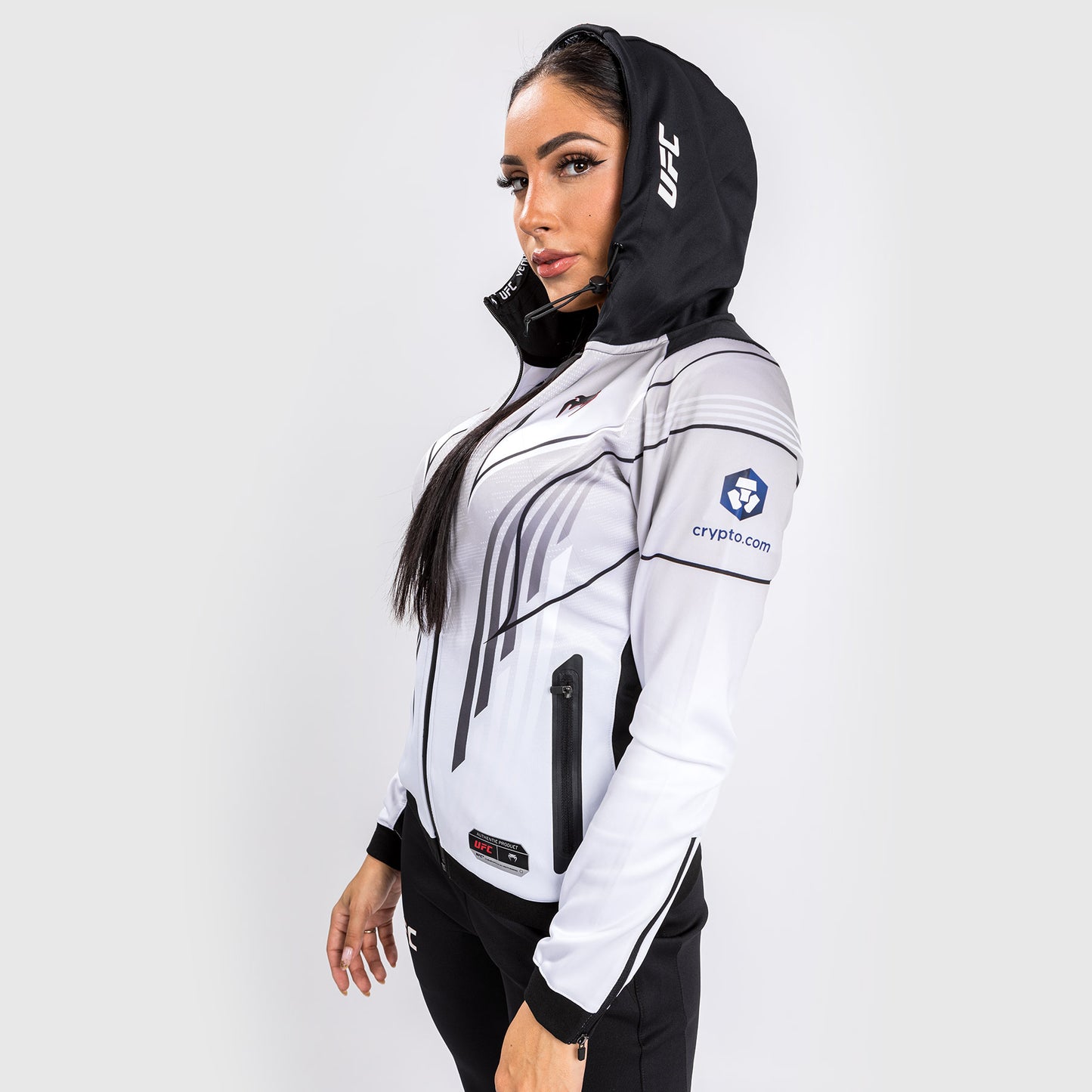 UFC Venum Authentic Fight Night 2.0 Women's Walkout Hoodie - Wit