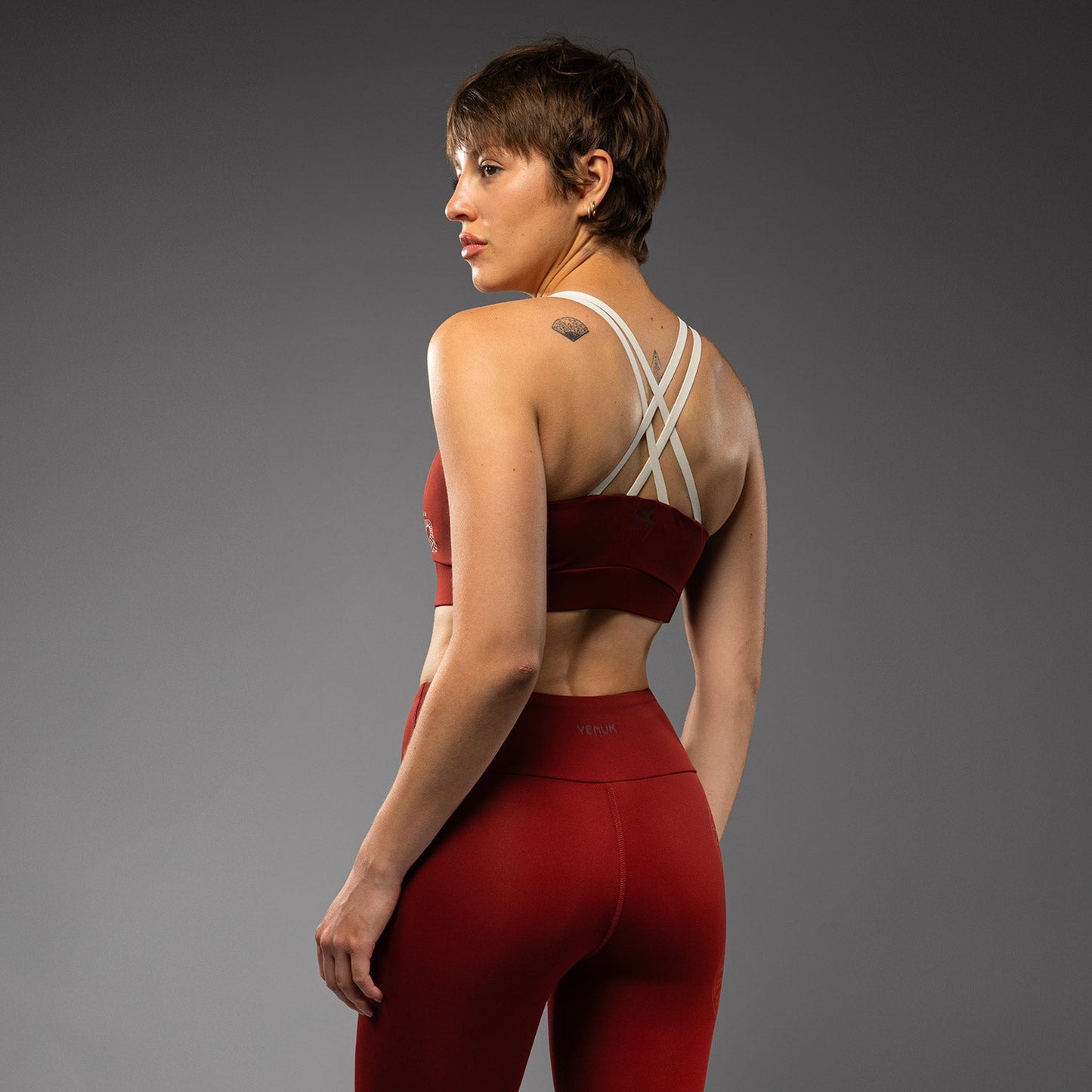 Venum Serpenti Dames Sportbeha – Bourgondië/Ivoor
