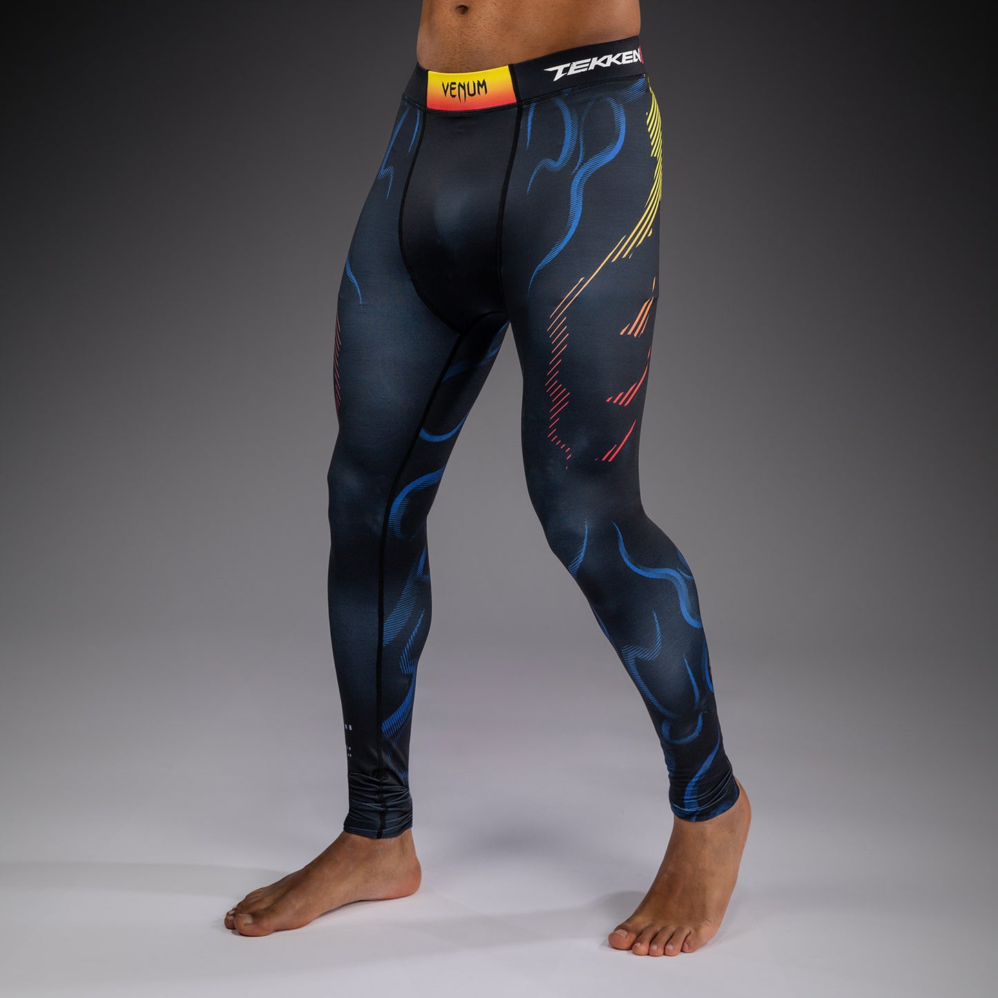 Venum x TEKKEN 8 Spats - Yoshimitsu - Zwart/Oranje