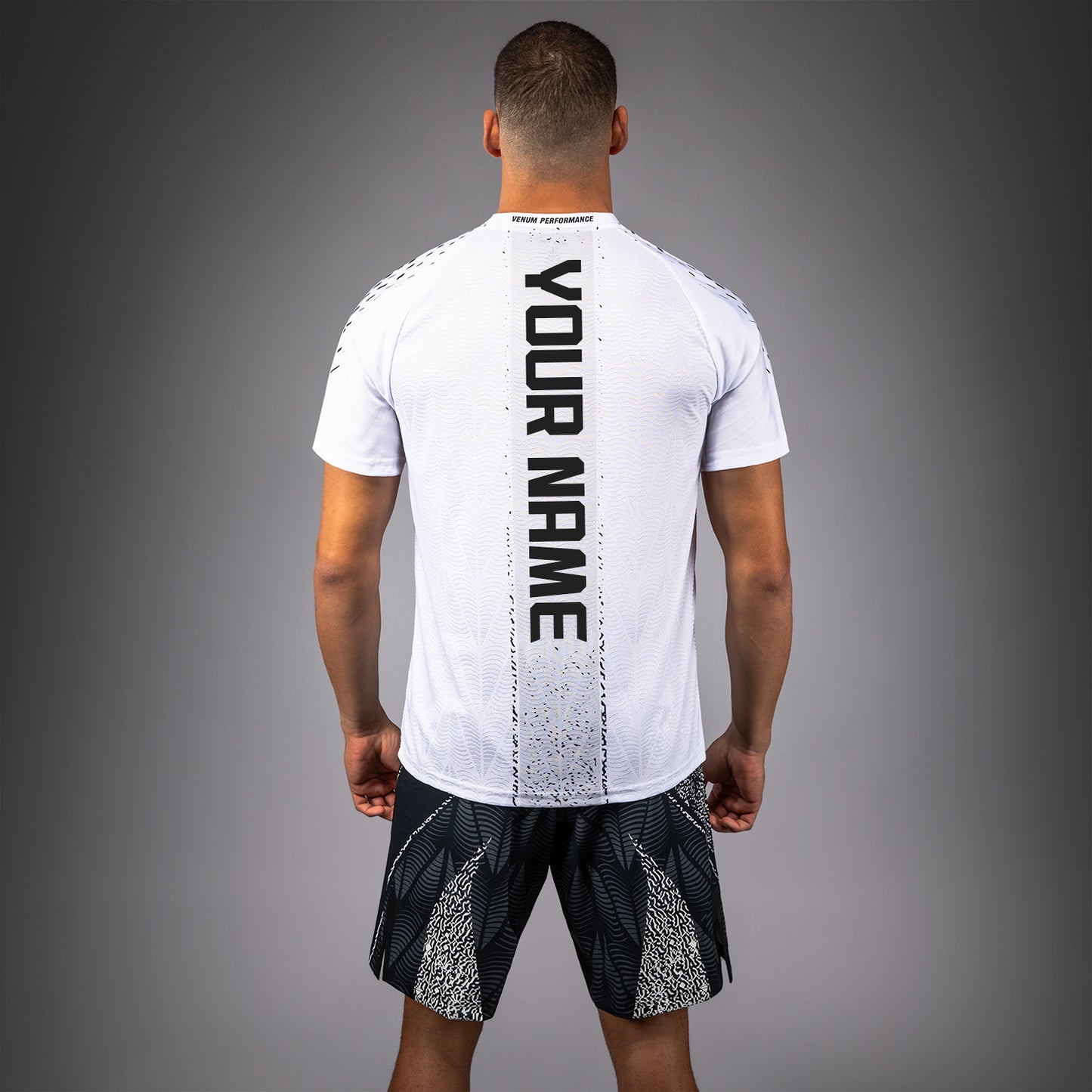 UFC Zenith by Venum Authentic Fight Night Officieel Walkout-shirt Heren Personalized - Wit