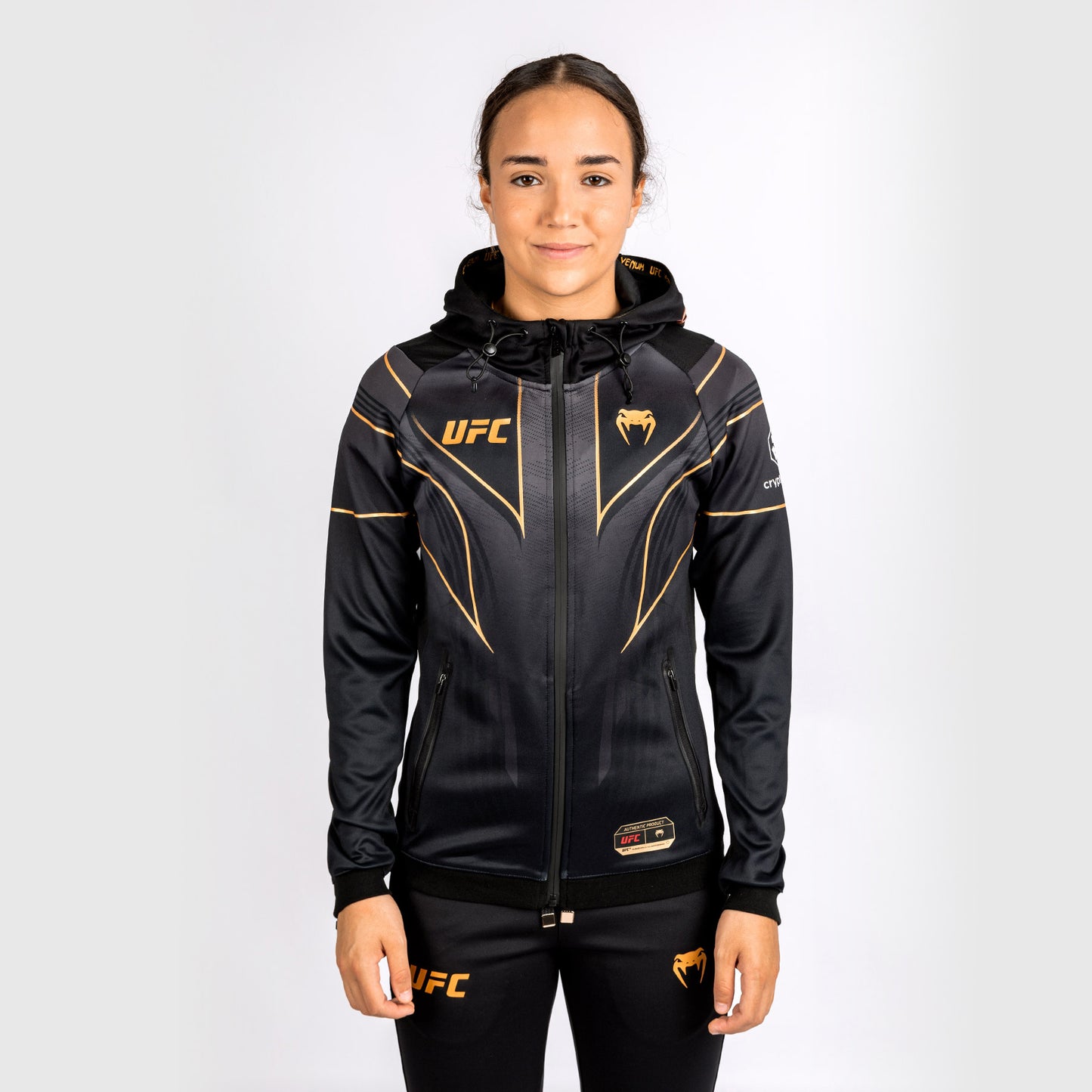 UFC Venum Gepersonaliseerde Authentic Fight Night 2.0 Vrouwen Walkout Hoodie - Champion