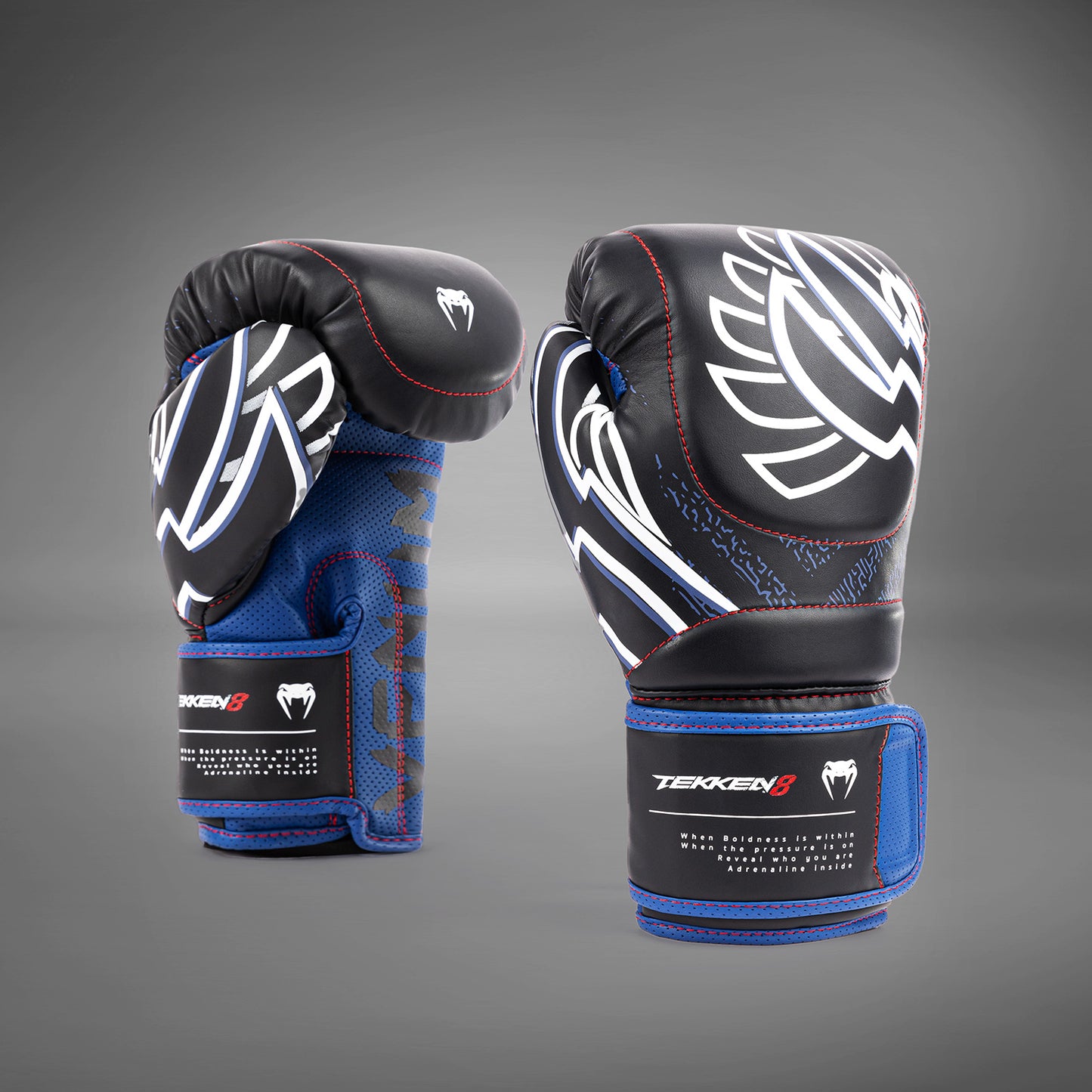 Venum x TEKKEN 8 - Jin Kazama Bokshandschoenen - Blauw/Zwart/Wit