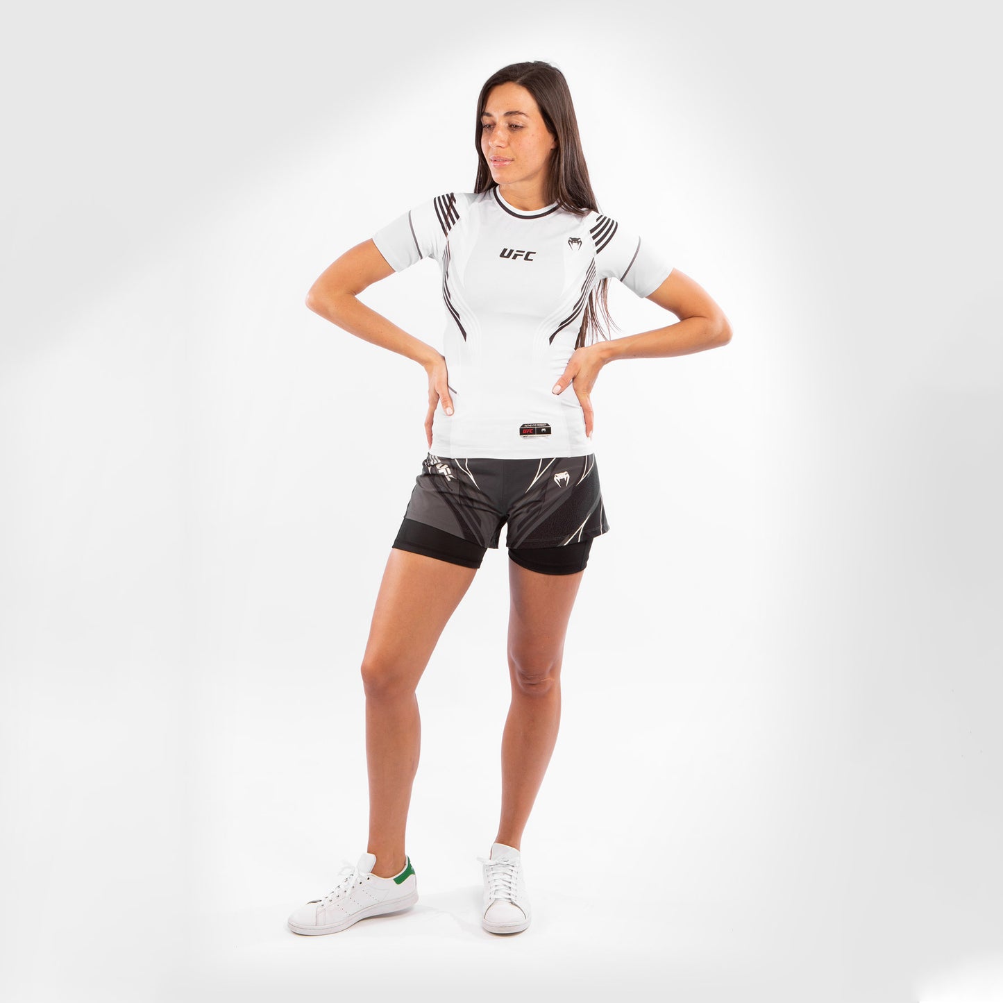 UFC Venum Authentic Fight Night Rashguard voor dames - Wit