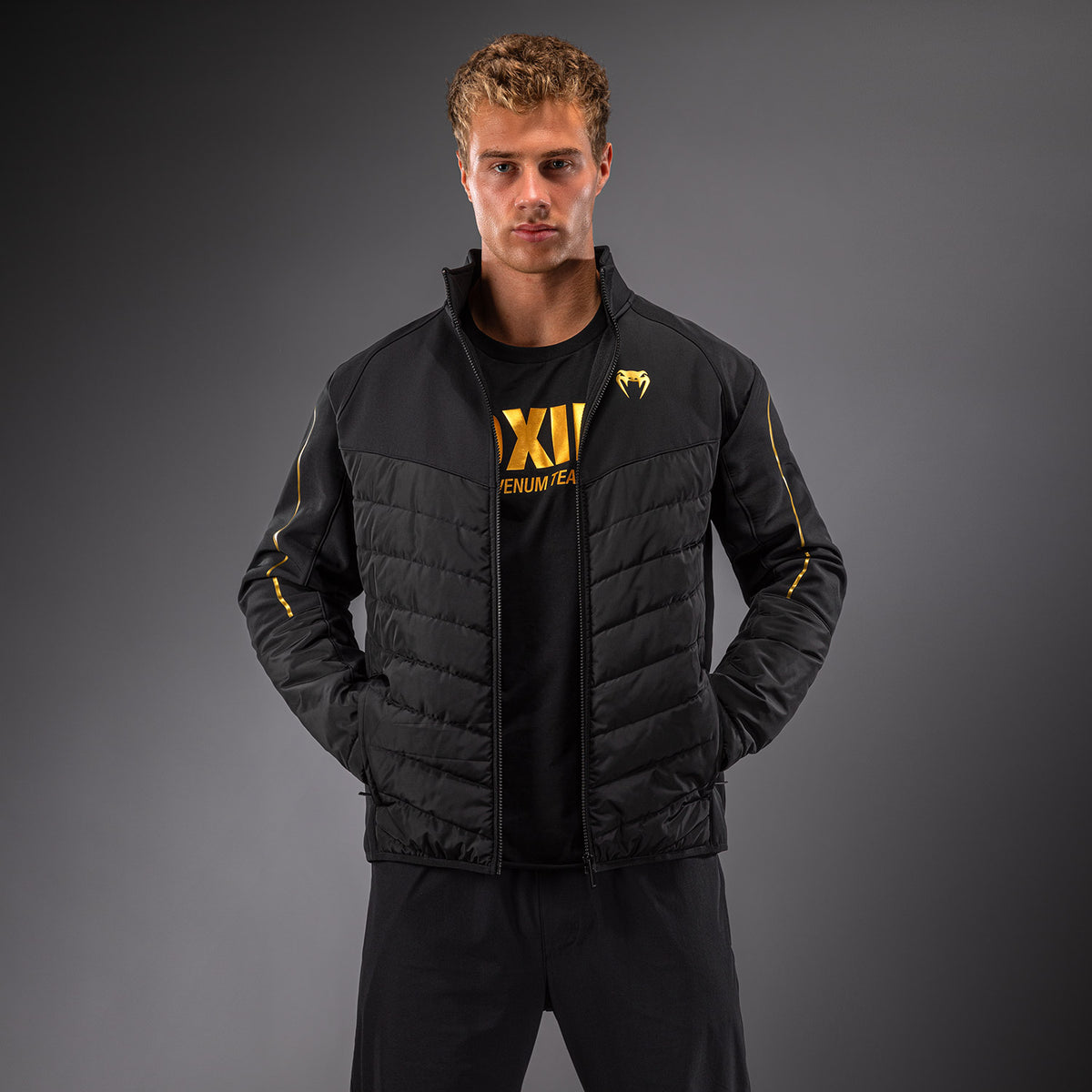 Venum Paddock Softshelljack - Zwart/Goud