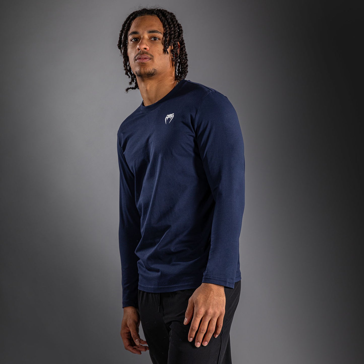 Venum Lineup T-shirt met lange mouwen Navy - Blauw/Wit