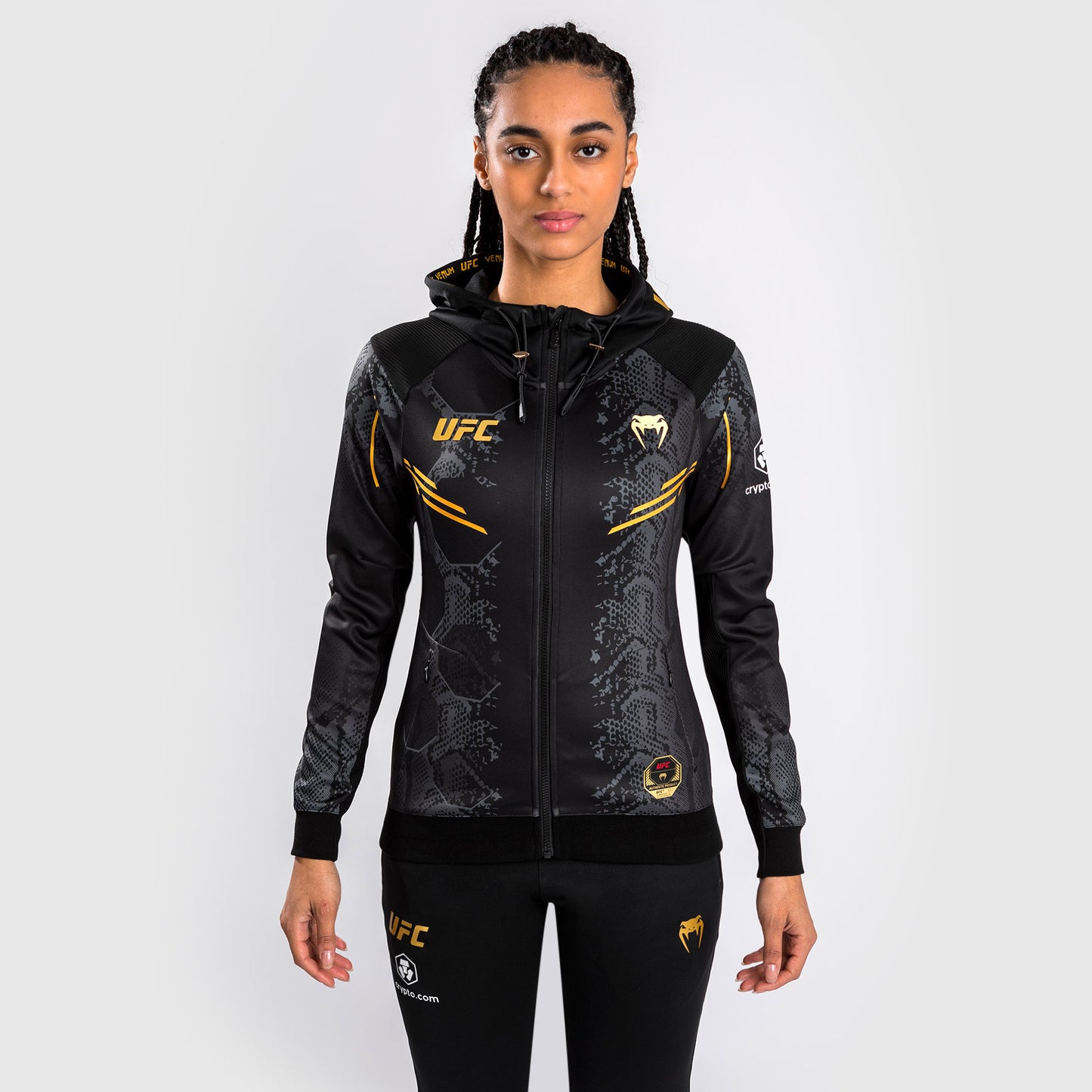 UFC Adrenaline by Venum Authentic Fight Night Walkout Hoodie voor Vrouwen - Kampioen