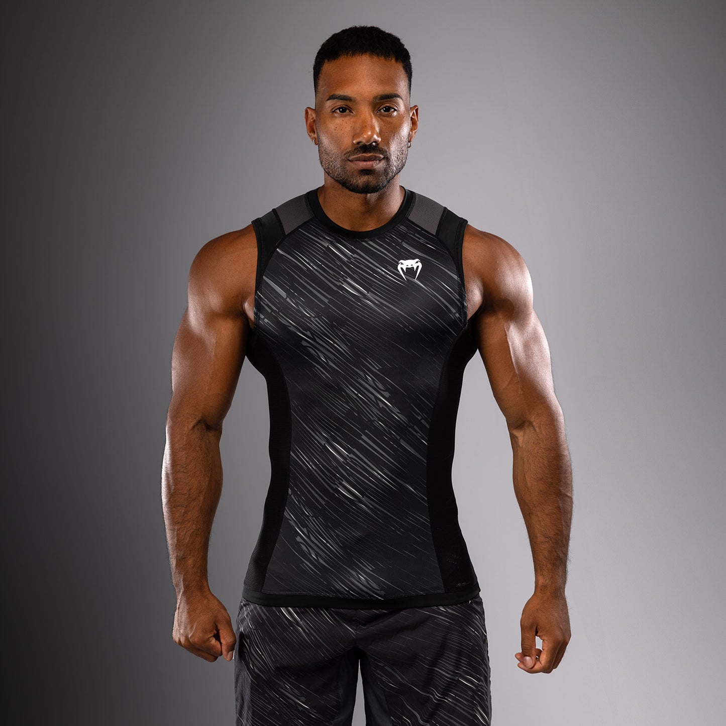 Venum Rapid Mouwloze Rashguard - Zwart/Stormgrijs