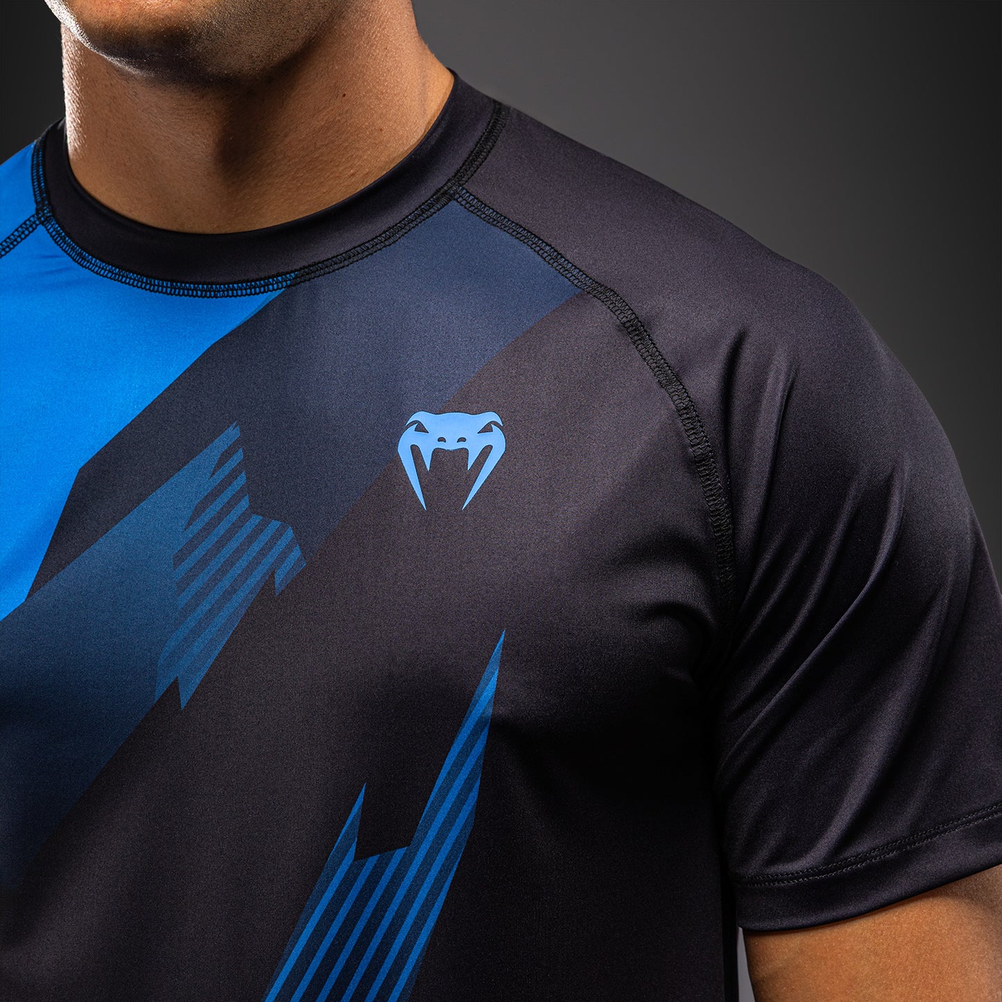 Venum No-Gi 6.0 Dry Tech T-shirt - Zwart/Blauw