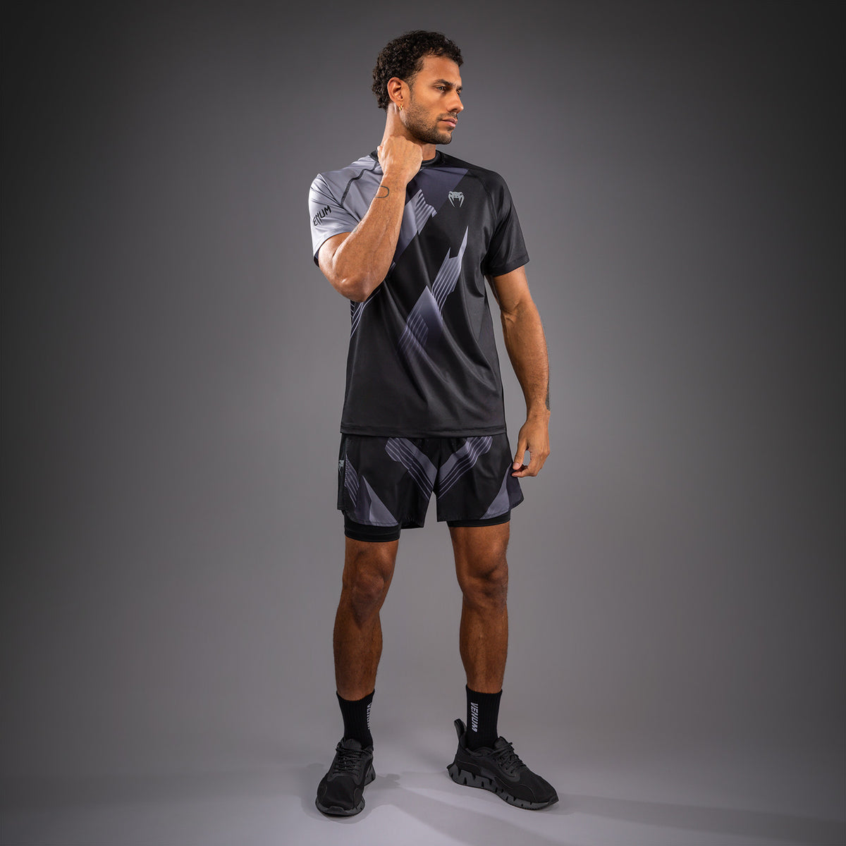 Venum No-Gi 6.0 Dry Tech T-shirt - Zwart/Grijs