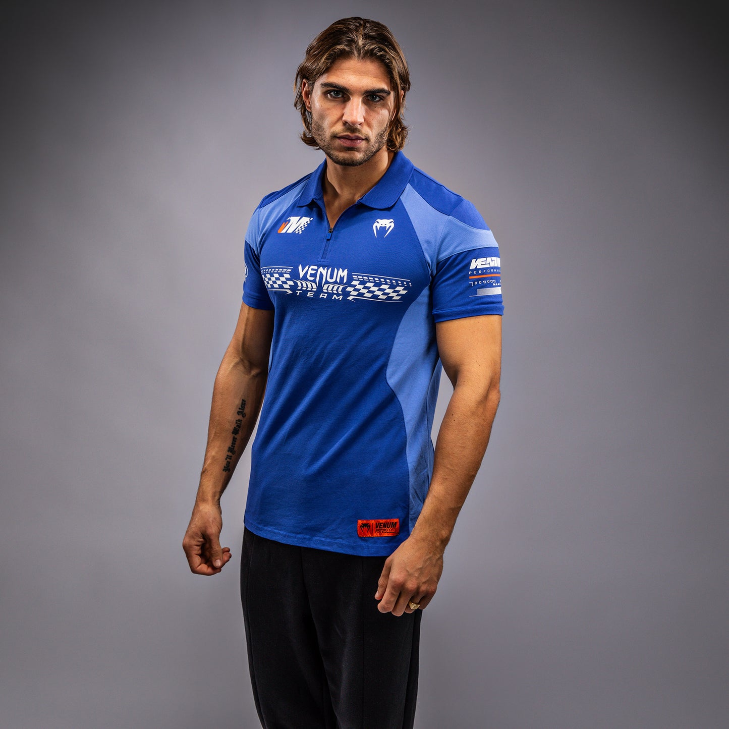 Venum Motorsport Katoenen Polo - Koninklijk Blauw
