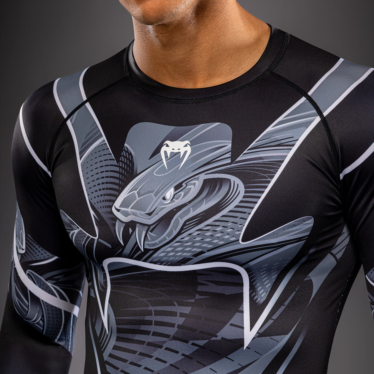 Venum Crimson Viper 2.0 Rashguard met lange mouwen - Zwart/Grijs