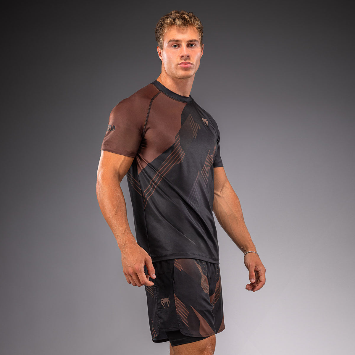 Venum No-Gi 6.0 Dry Tech T-shirt - Zwart/Bruin