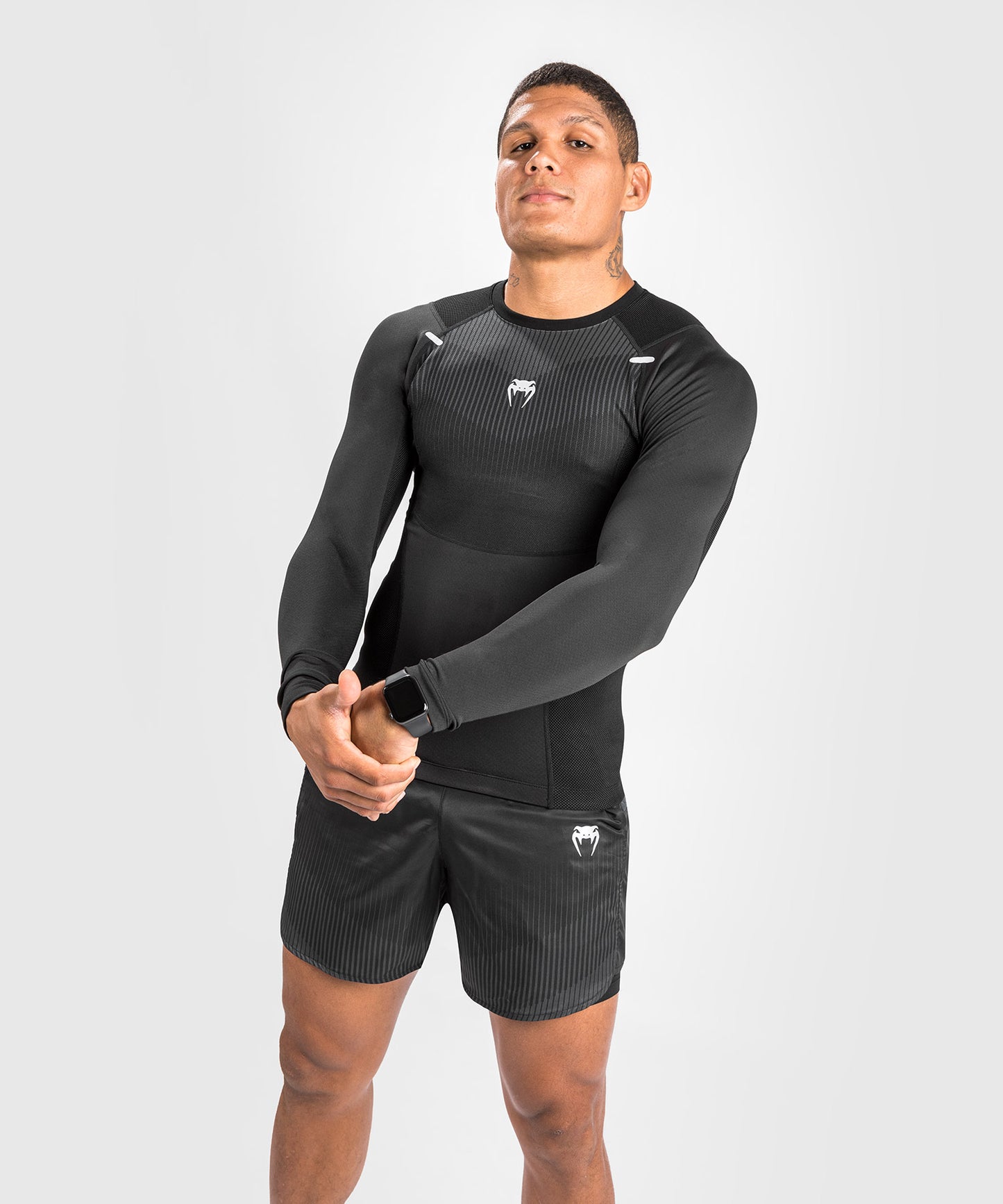 Venum Biomecha Rashguard lange mouwen - zwart/grijs