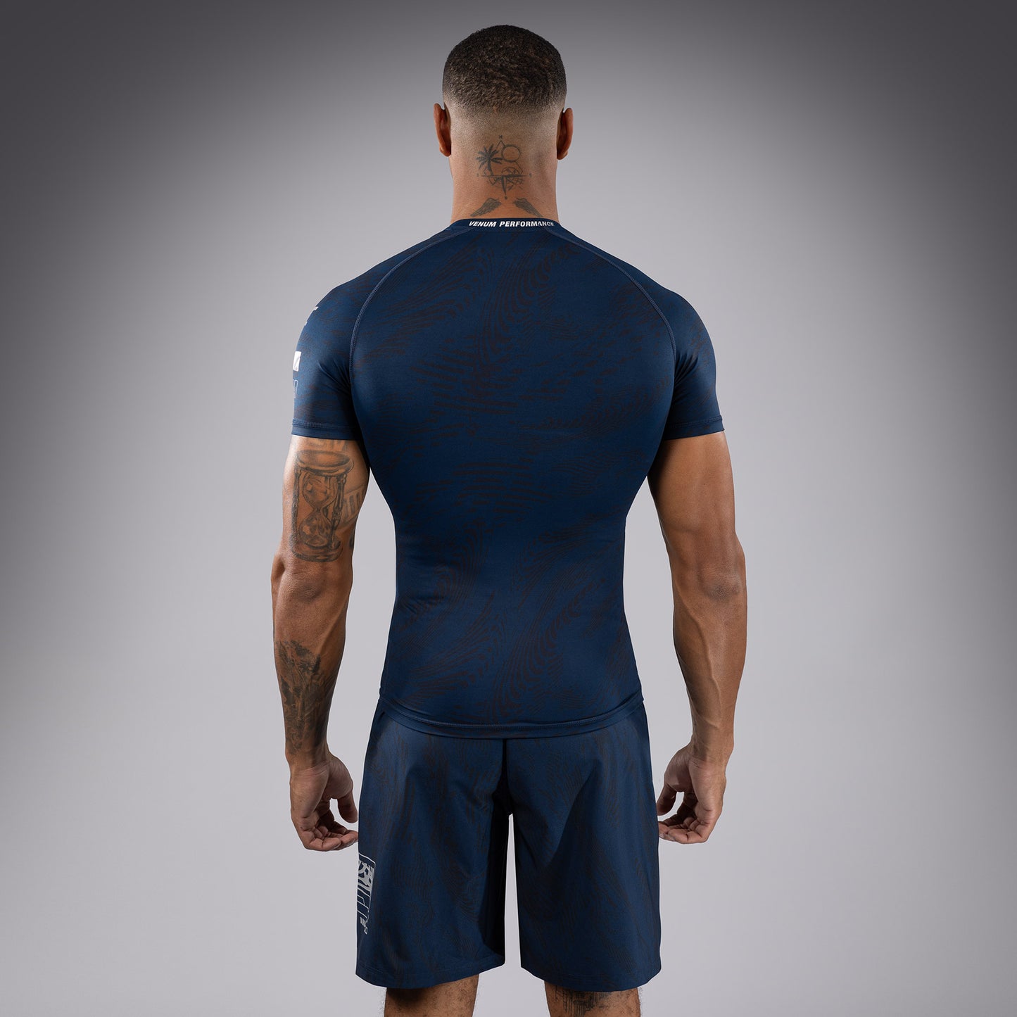 UFC Fusion by Venum Fight Week Performance Rashguard met Korte Mouwen voor Heren - Oceaanblauw