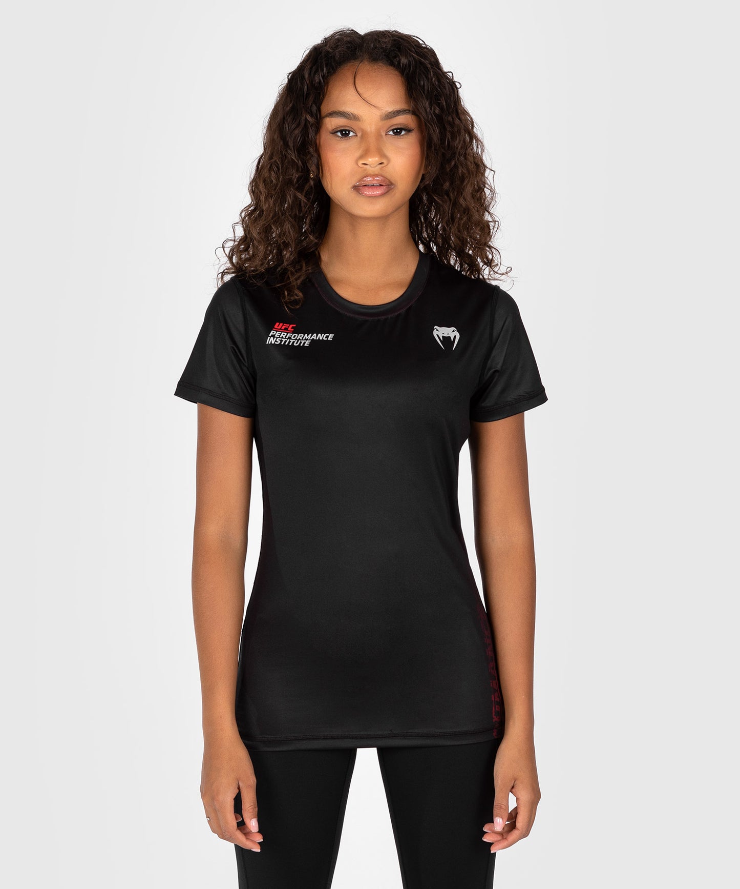 UFC Venum Performance Institute 2.0 Dry-Tech T-shirt voor Dames - Zwart/Rood