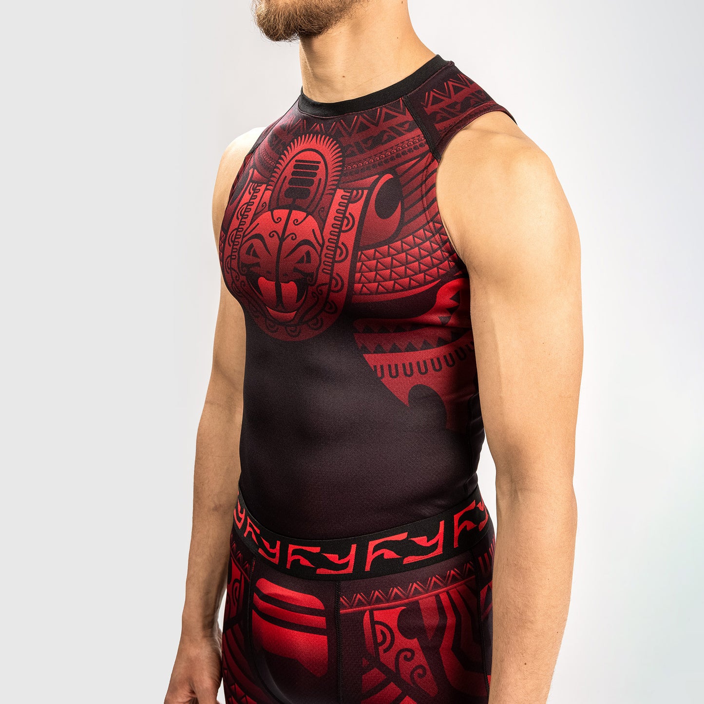 Venum Nakahi Rashguard Mouwloos - Zwart/Rood