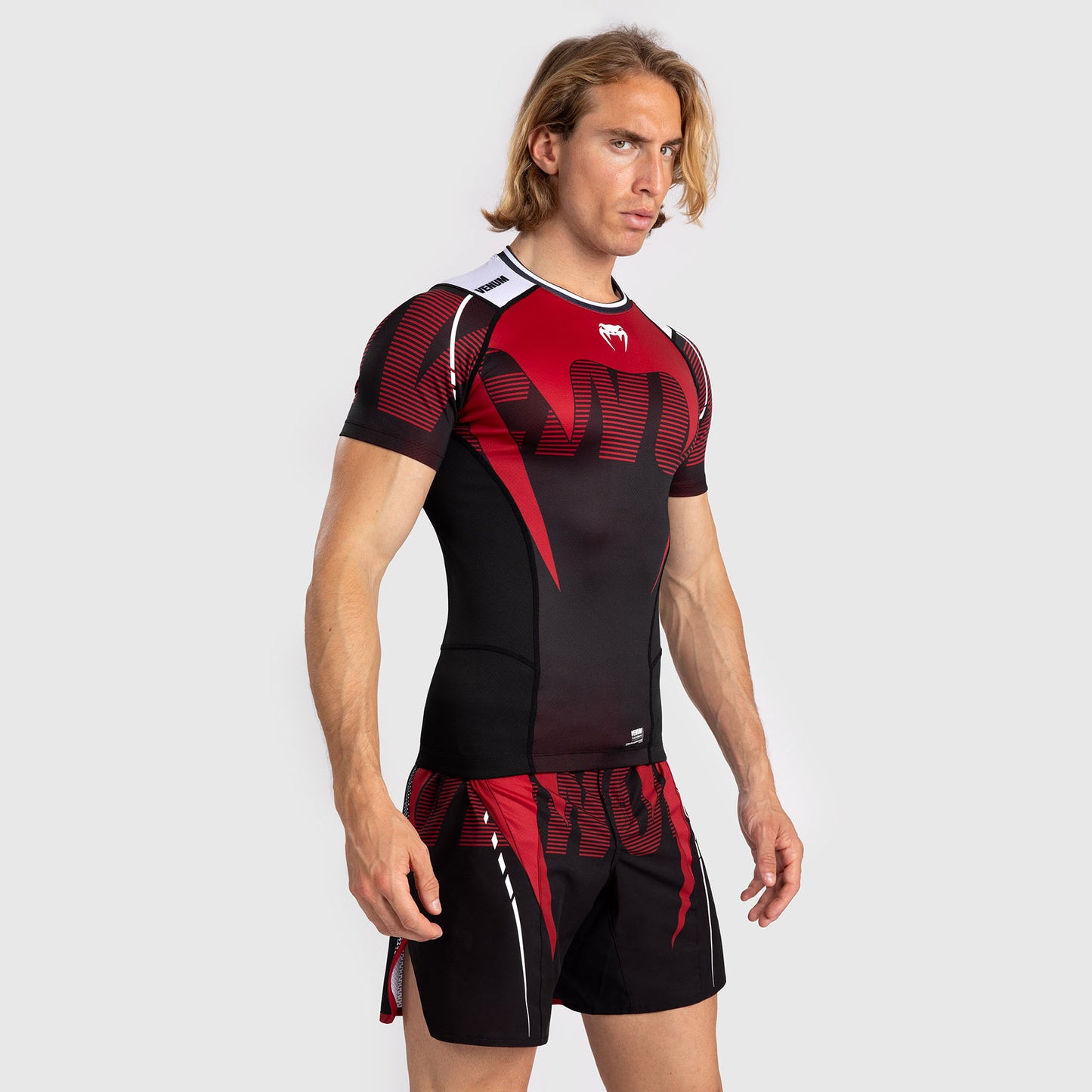 Venum Adrenaline Rashguard Voor Heren Met Korte Mouwen - Red