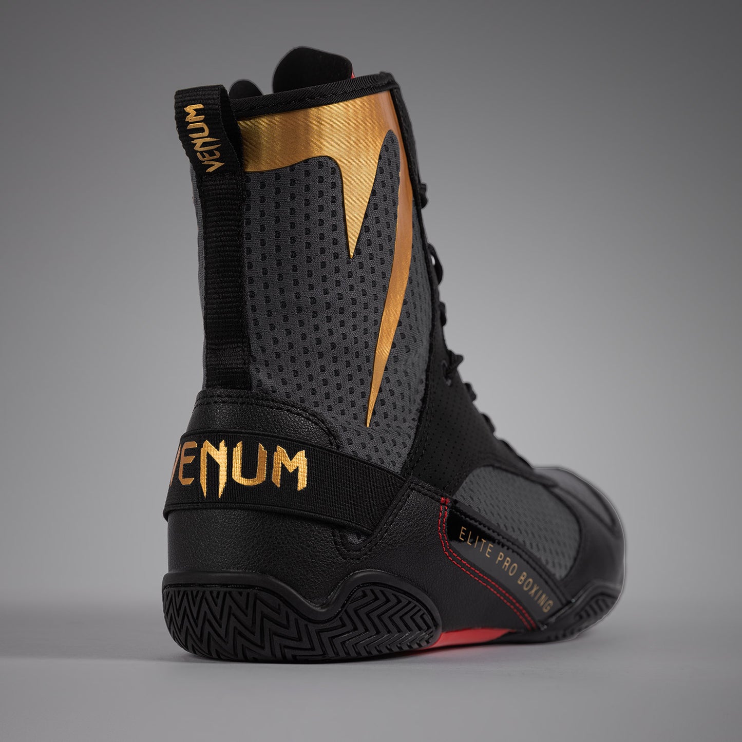 Venum Elite Boksschoenen - Stormgrijs/Goud