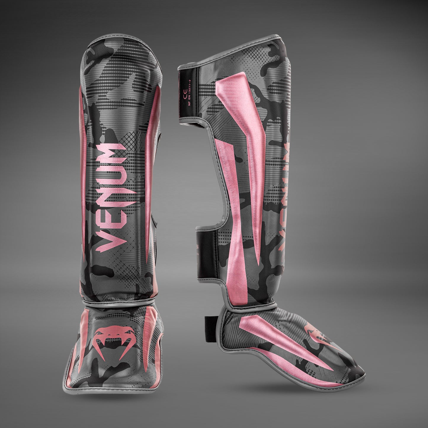 Venum Elite Scheenbeschermers - Zwart/Roos/Goud