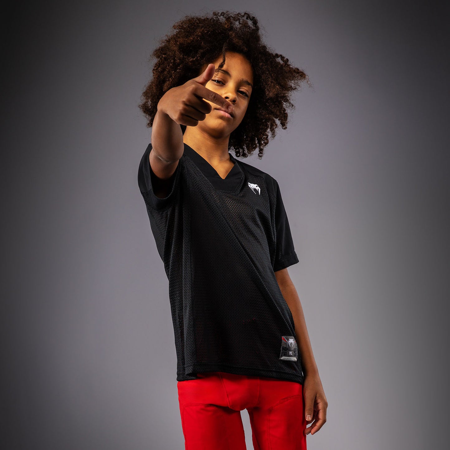 Venum Elite Football T-shirt met korte mouwen voor kinderen - Zwart