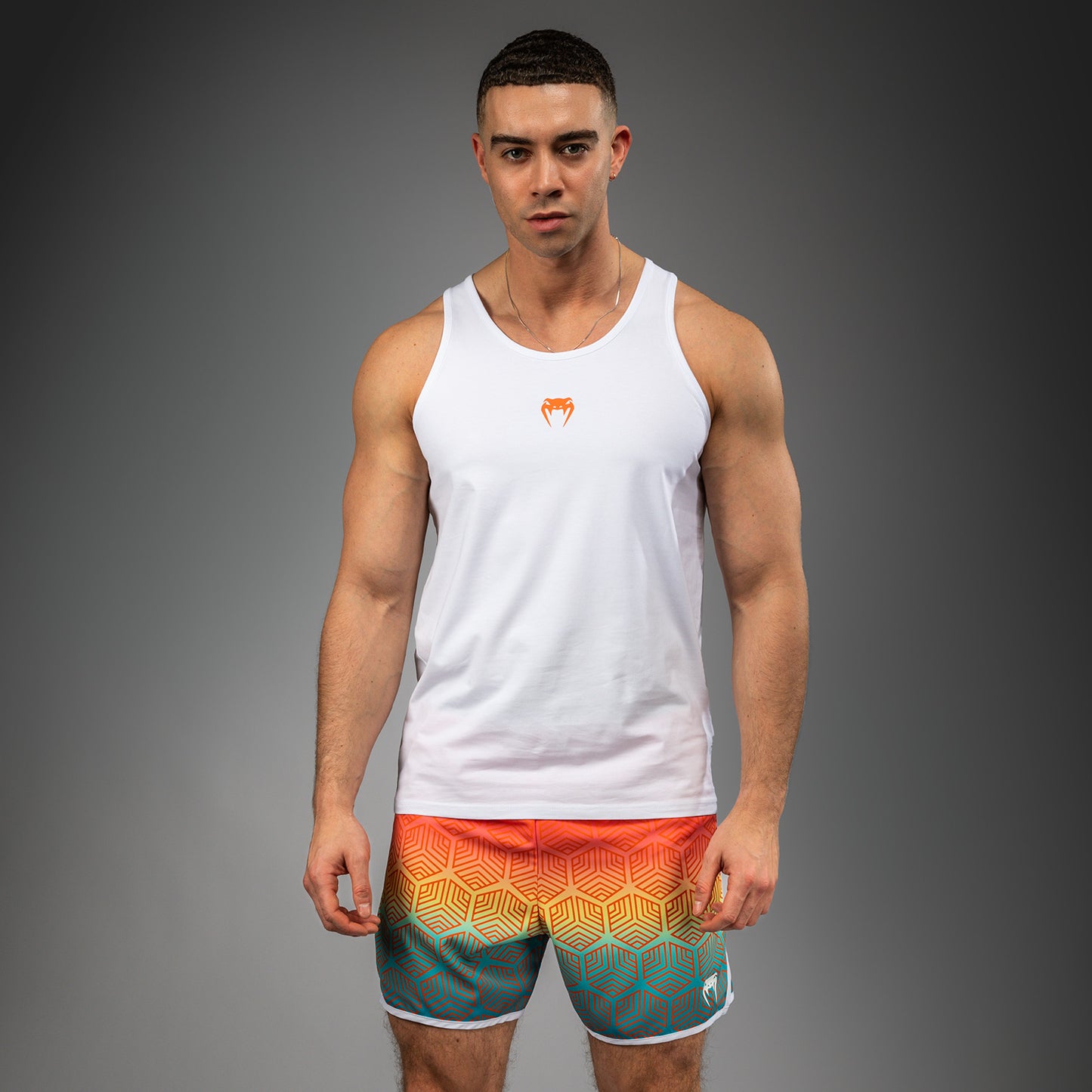 Venum Echo Tanktop - Wit/Oranje Zonsopgang