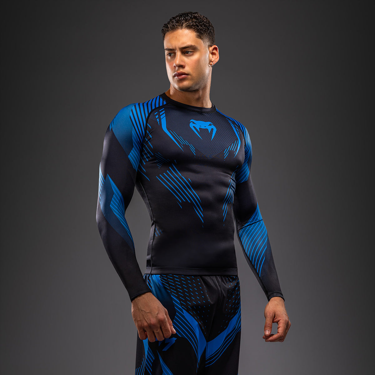 Venum No-Gi 6.0 Rashguard met lange mouwen - Zwart/Blauw