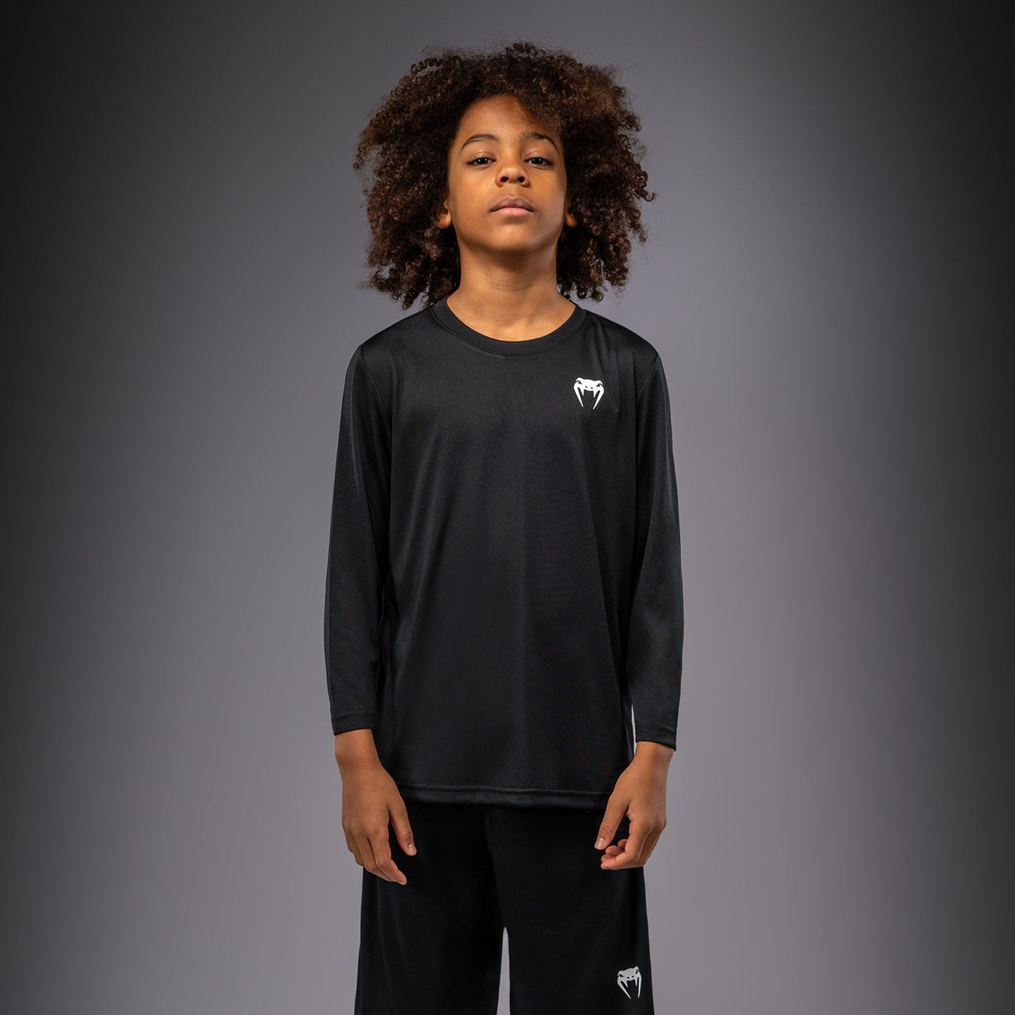 Venum Lineup T-shirt met lange mouwen voor jeugd - Zwart/Wit