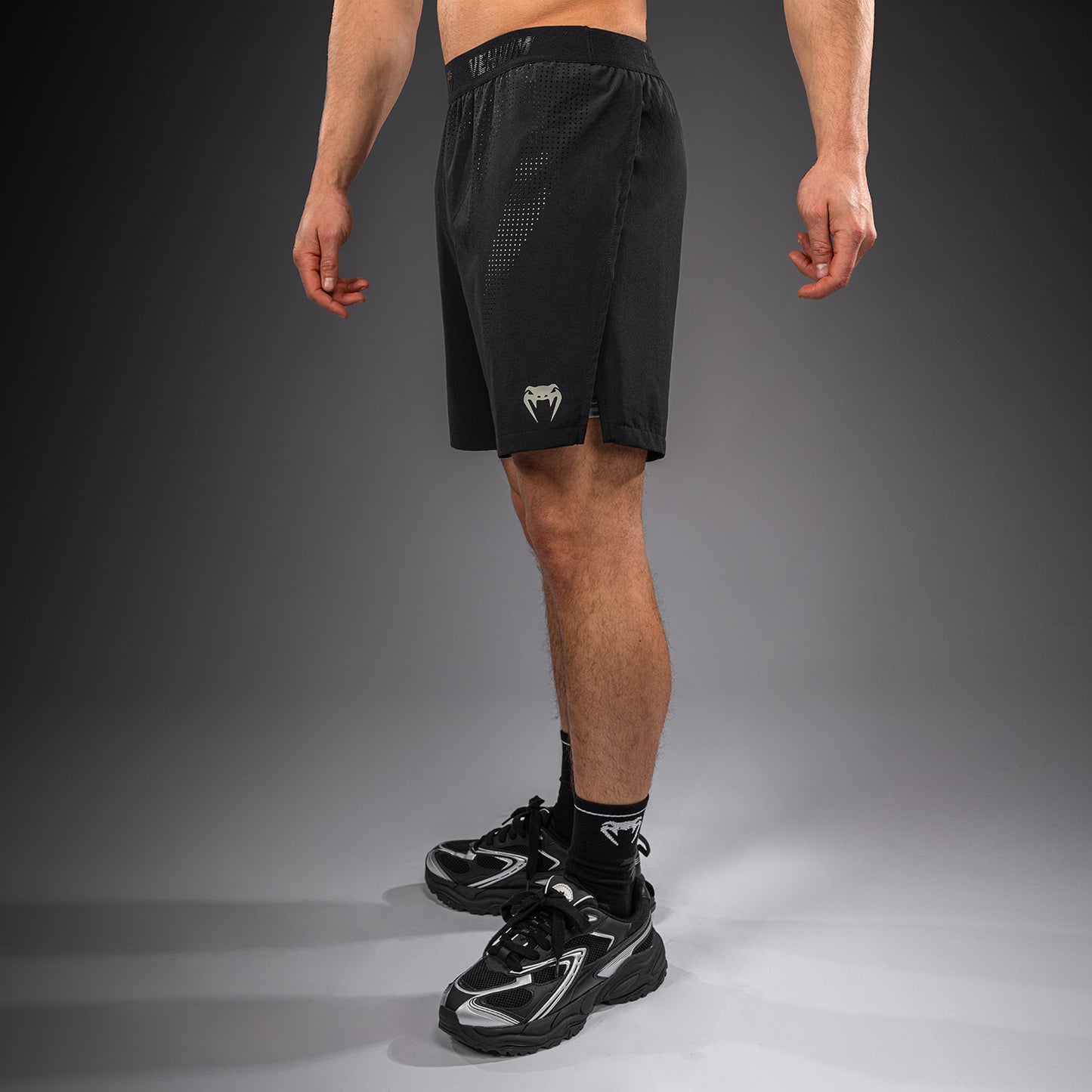 Venum Lazer hybride trainingsshort - Zwart/Grijs