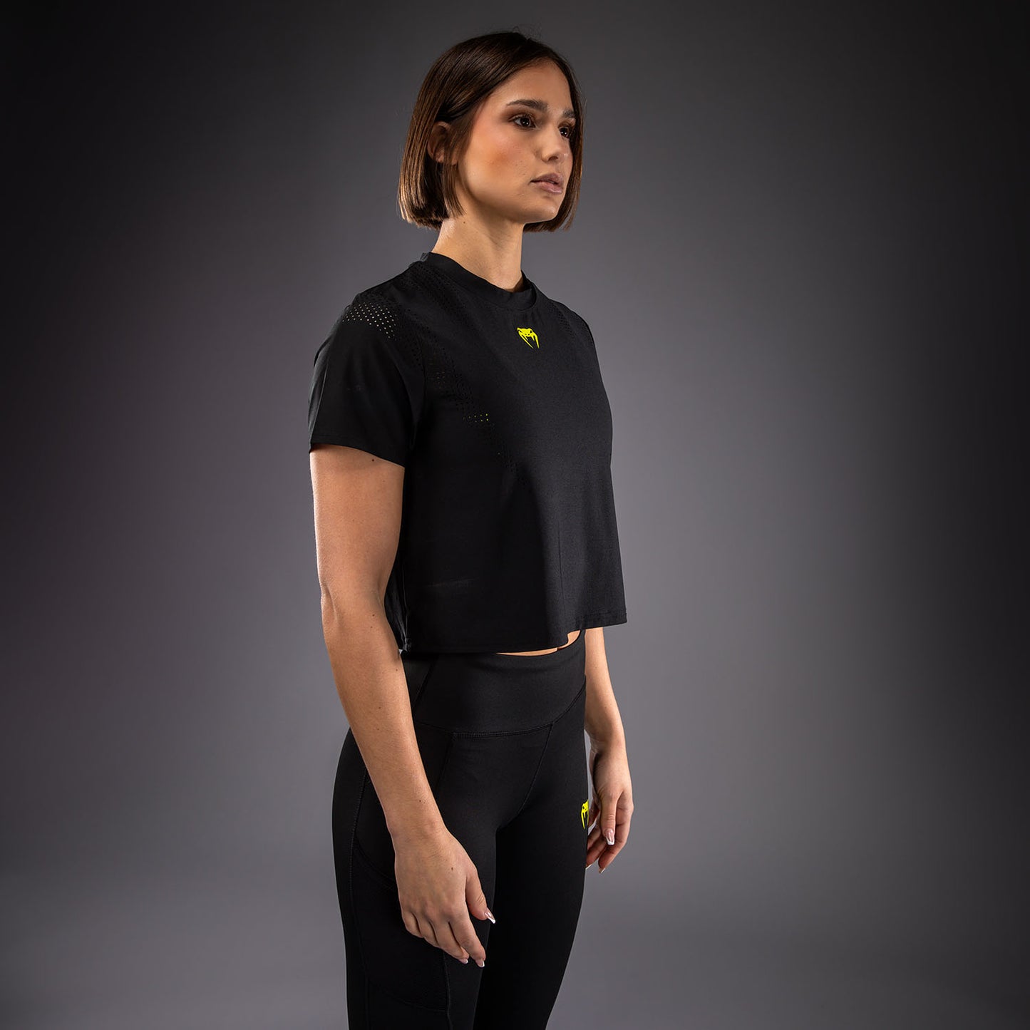 Venum Lazer Dry Tech T-shirt voor dames - Zwart/Geel