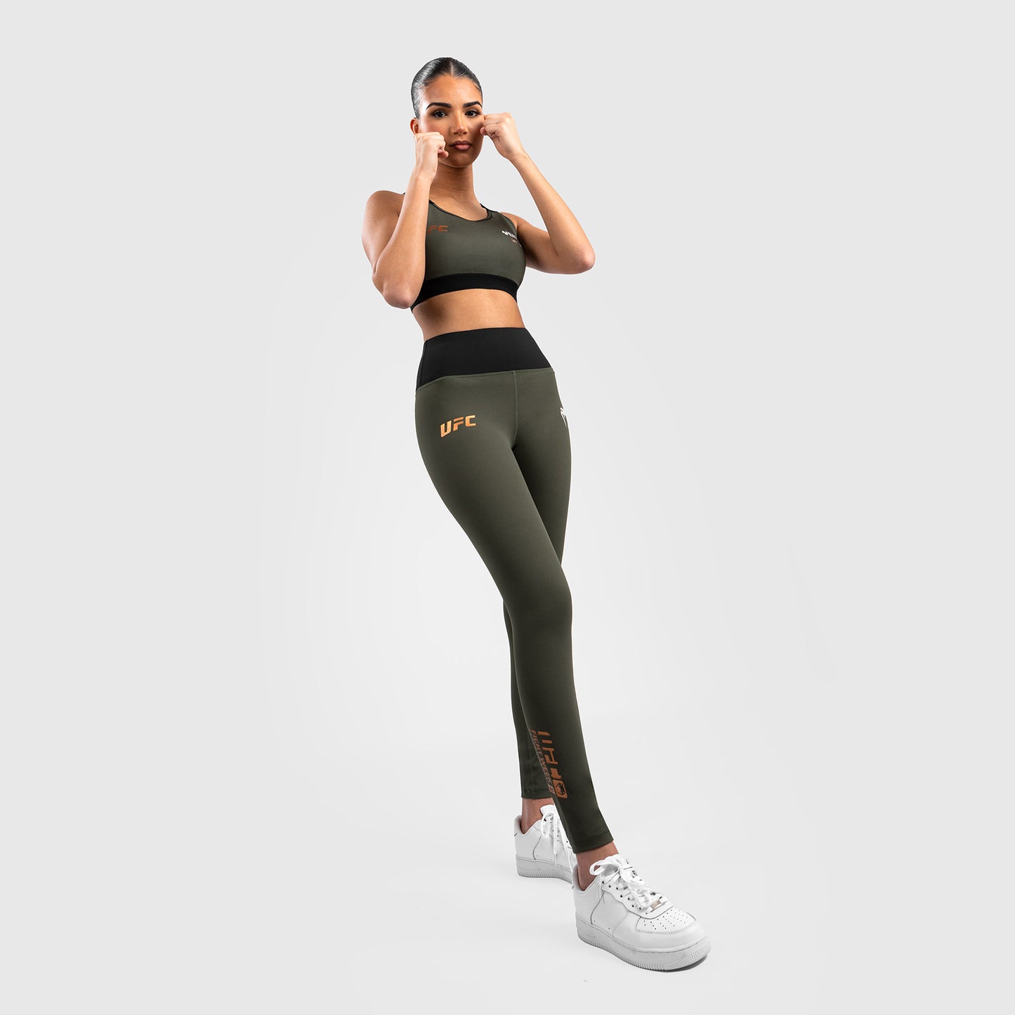 UFC Adrenaline by Venum Fight Week Dames Performance Tight - Kaki/Brons