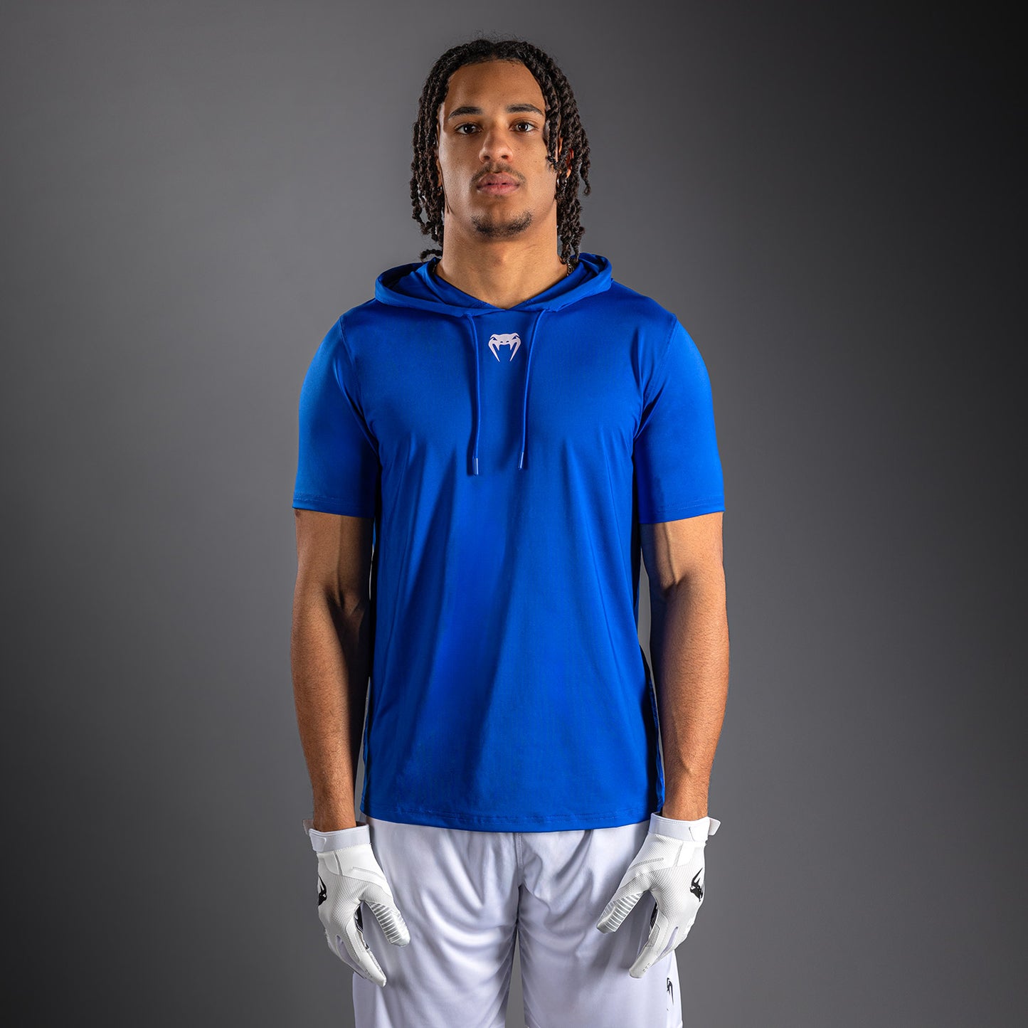 Venum Elite Dry-Tech Hoodie met korte mouwen - Koningsblauw