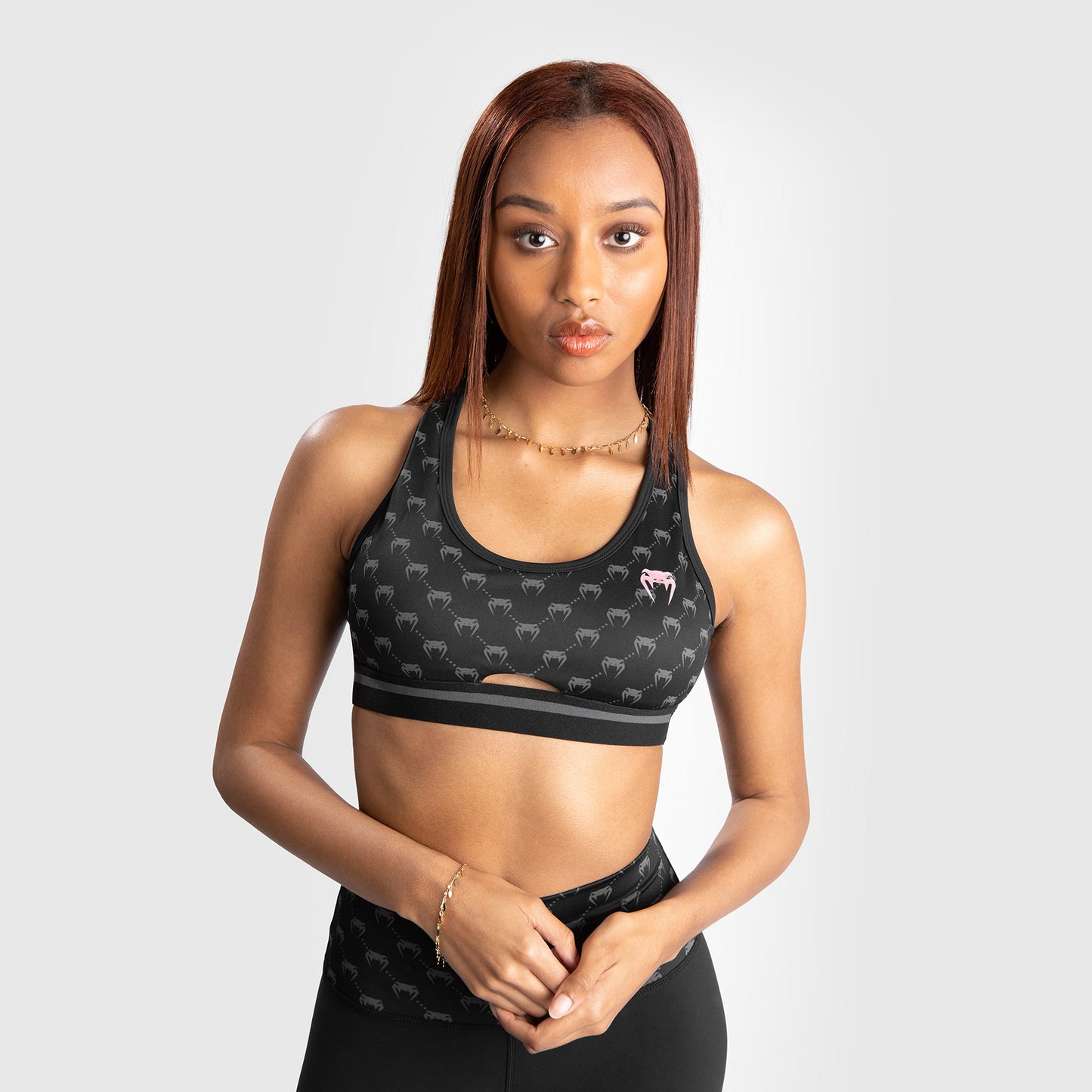 Venum Monogram Sport Beha - Zwart/Roze Goud