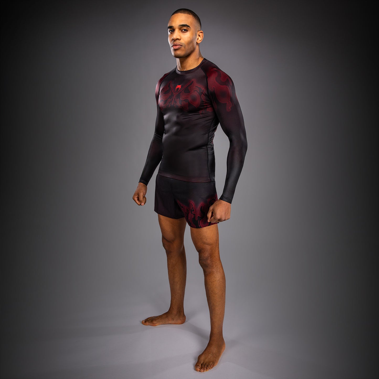 Venum Spectre Rashguard met lange mouwen – Zwart/Rood