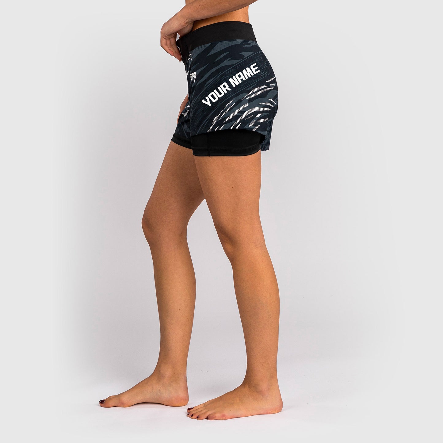 UFC Fusion by Venum Personalized Authentic Fight Night Fight Shorts voor Dames - Zwart
