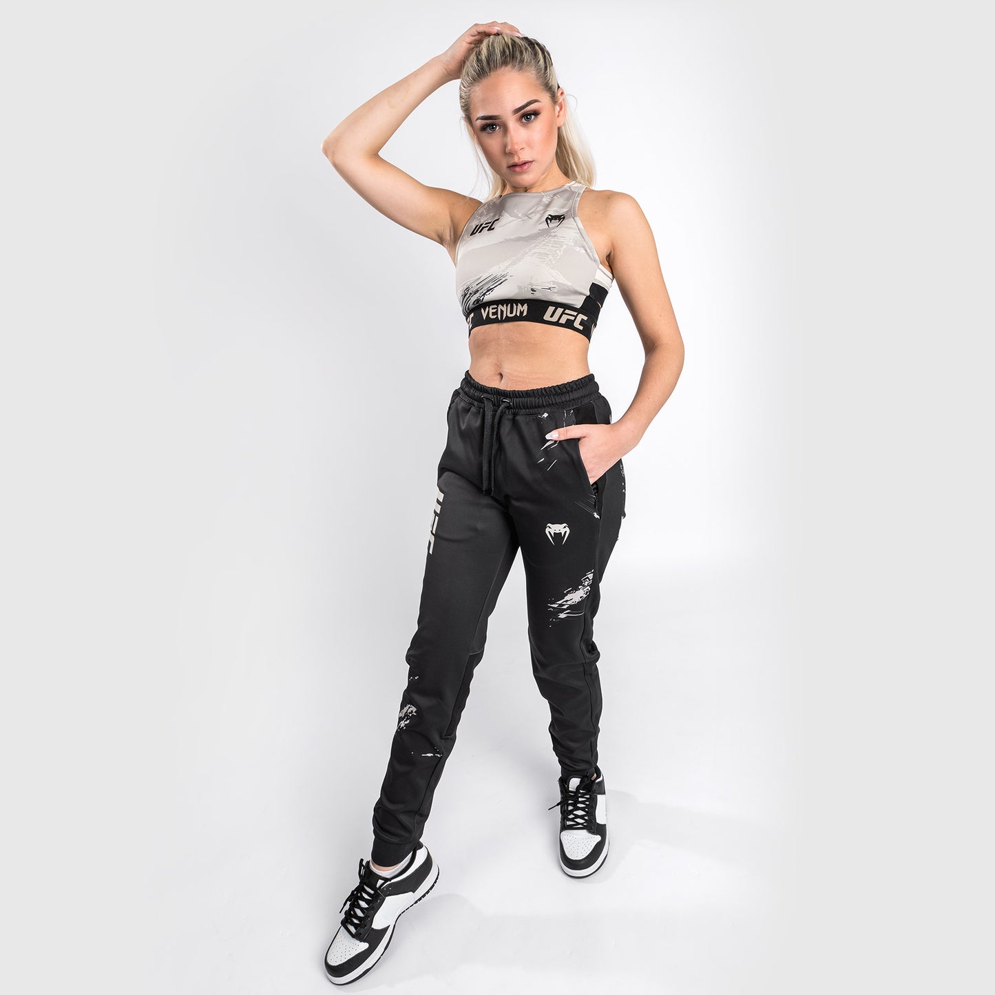 UFC Venum Authentic Fight Week 2.0 Dames Joggingbroek – Zwart/Zand