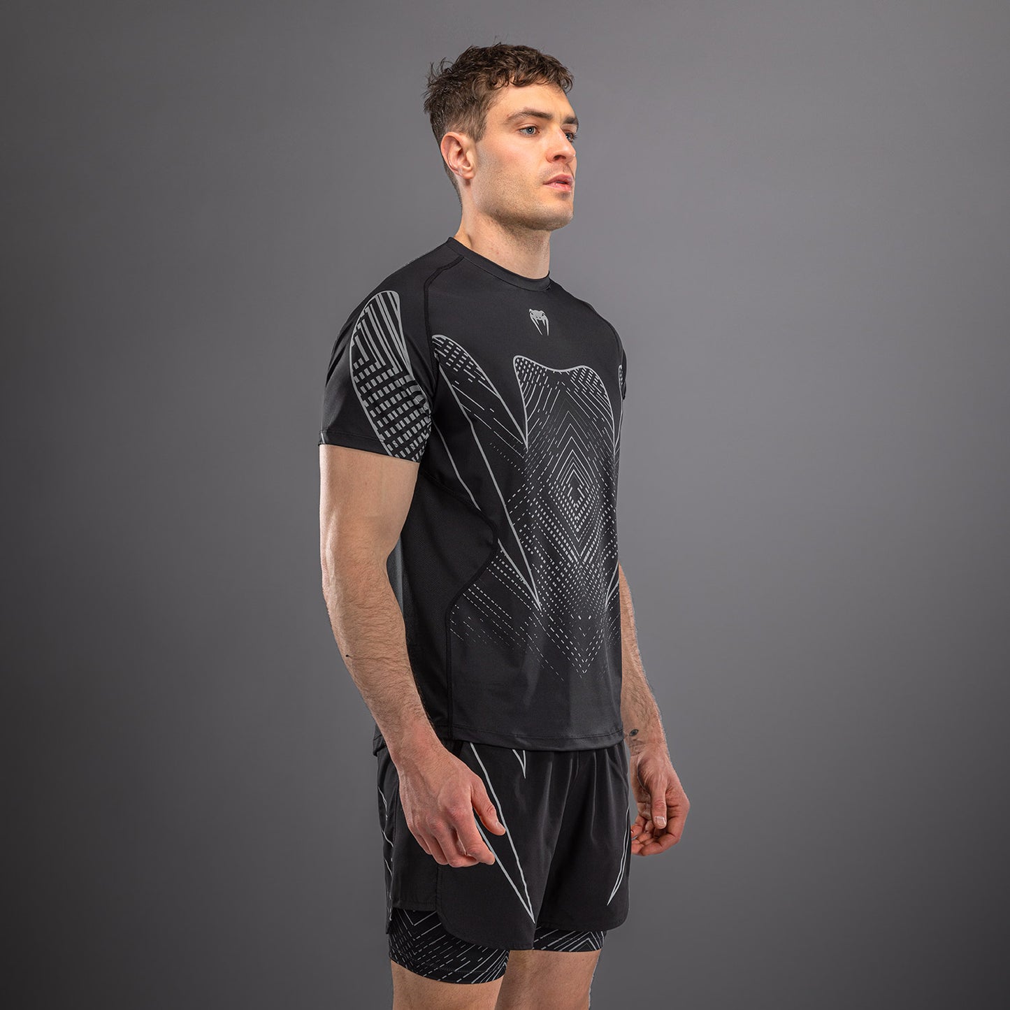 Venum Midnight Fury Dry Tech T-shirt – Zwart/Grijs/Zilver