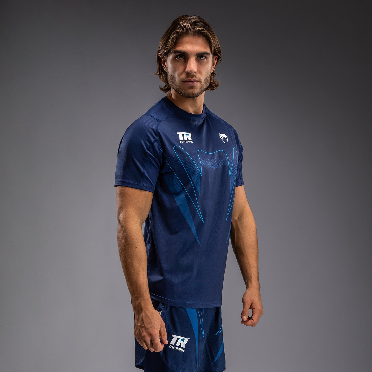Venum x Top Rank Original Heren Dry Tech T-Shirt - Marineblauw