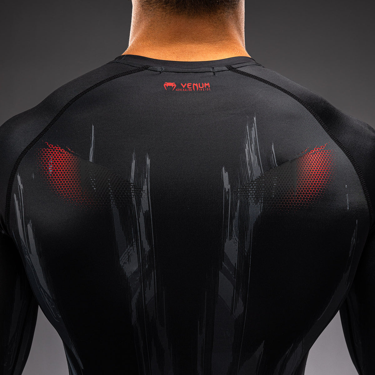 Venum Demon Rashguard met Lange Mouwen - Zwart/Grijs