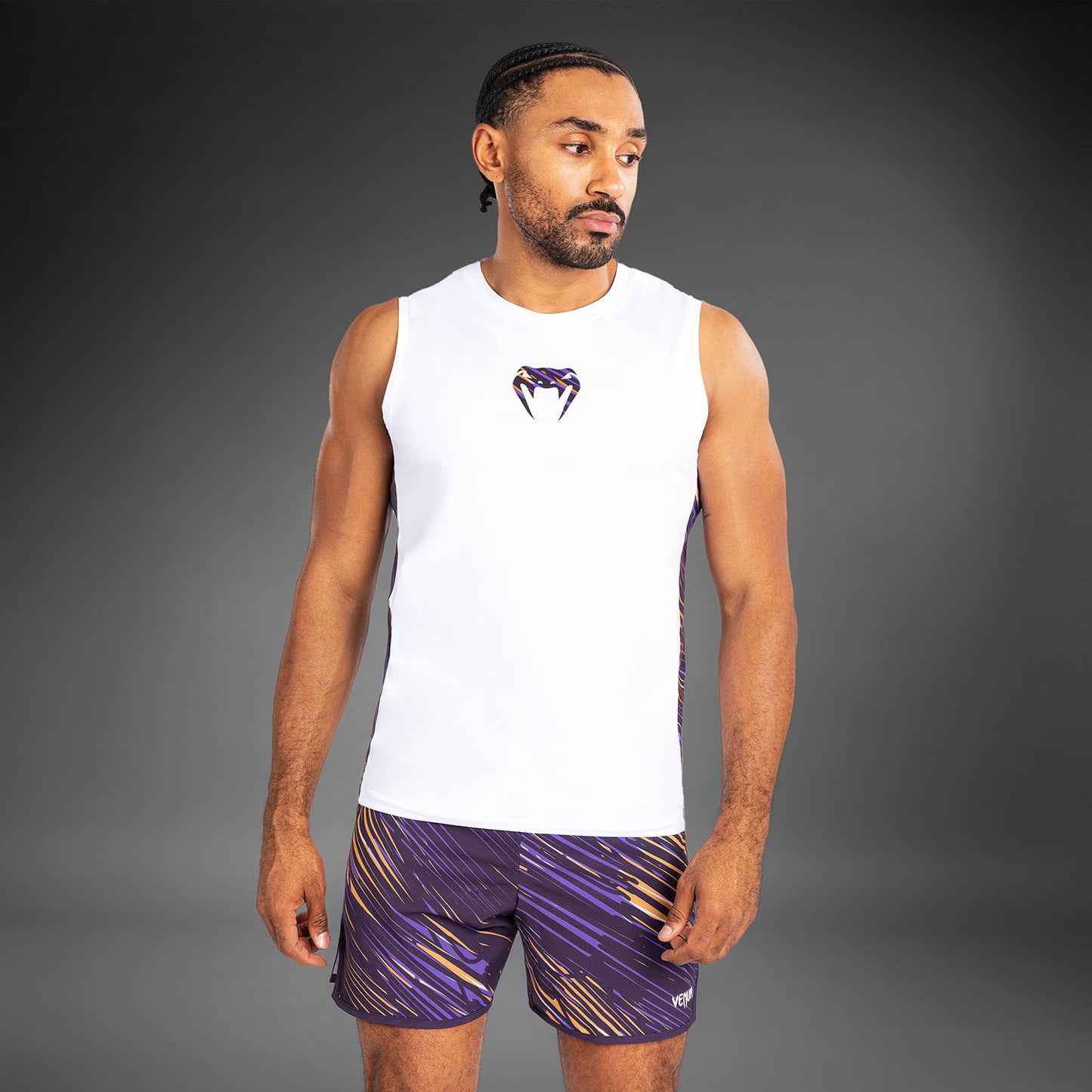 Venum Rapid Heren Tanktop - Wit/Dieppaars